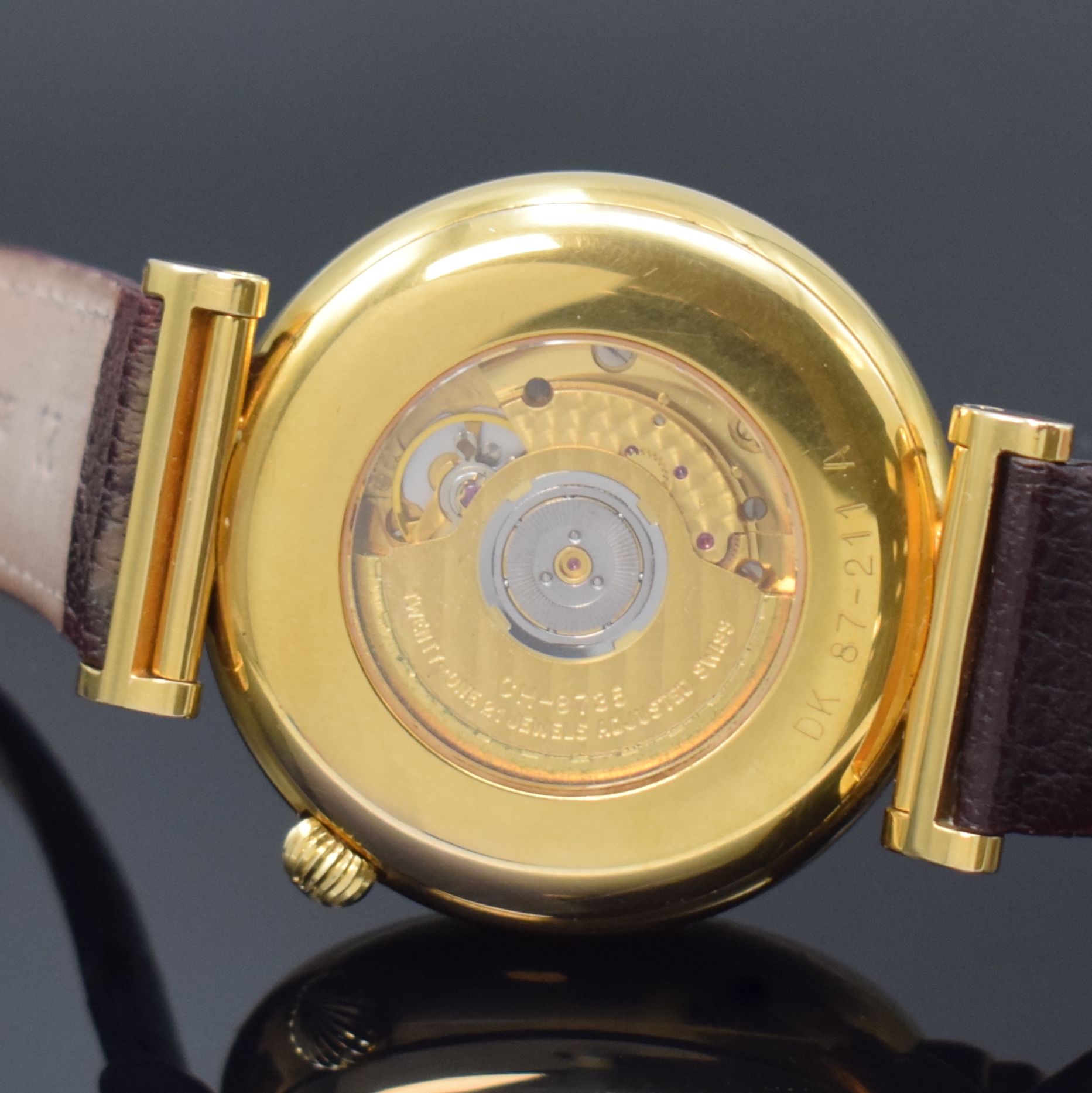 Detail e: KELEK Herrenarmbanduhr mit 5-Minutenrepetition Referenz DK 87-211 A, Schweiz 1990er Jahre, Automatik, verg., beids. vergl. Geh., bewegl. Bandanst., ...