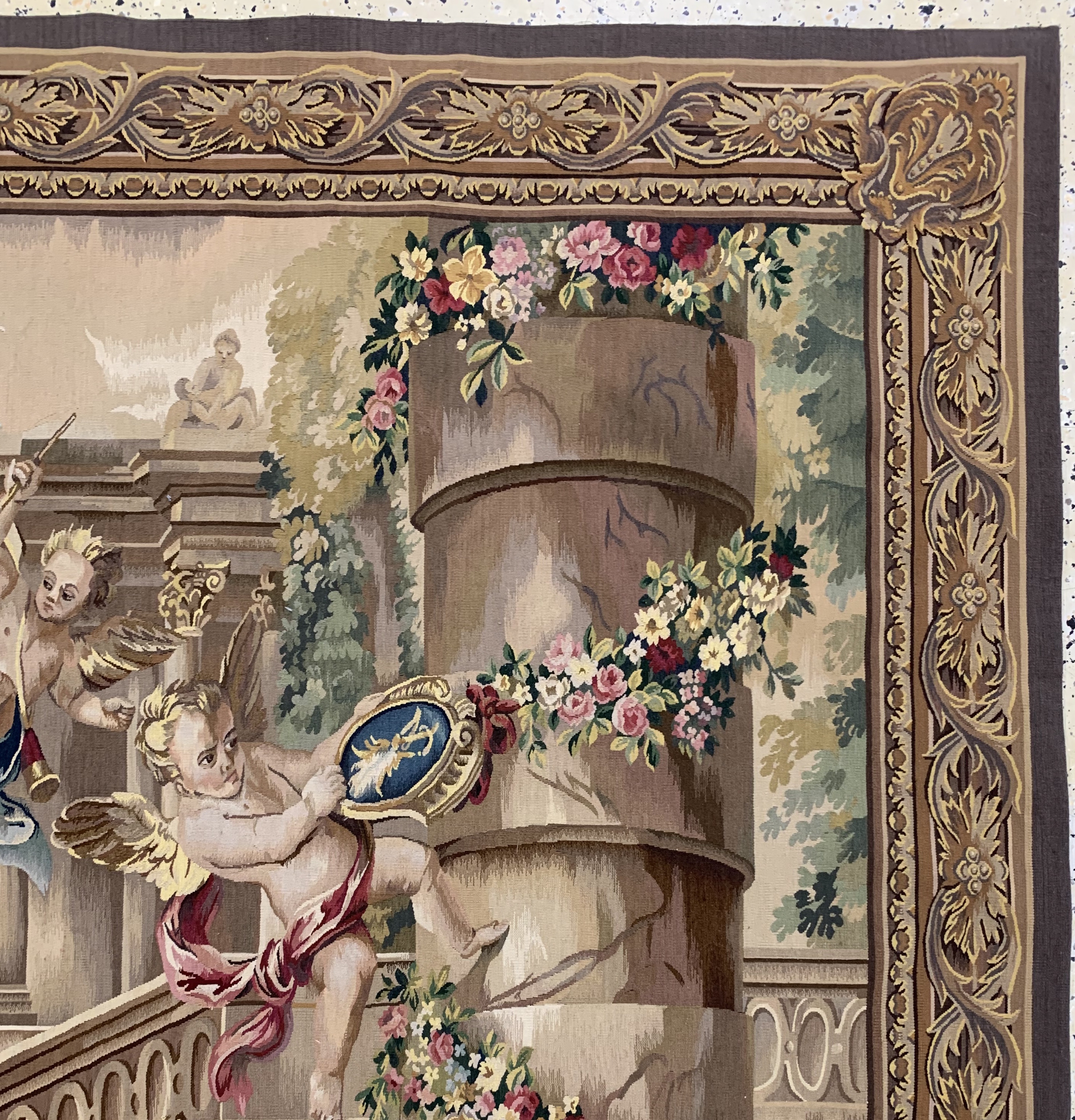 Detail a: Tappiserie fein, China, Ende 20.Jhd, Wolle auf Wolle, ca. 230 x 275 cm, EHZ:(nahezu Neuwertig).