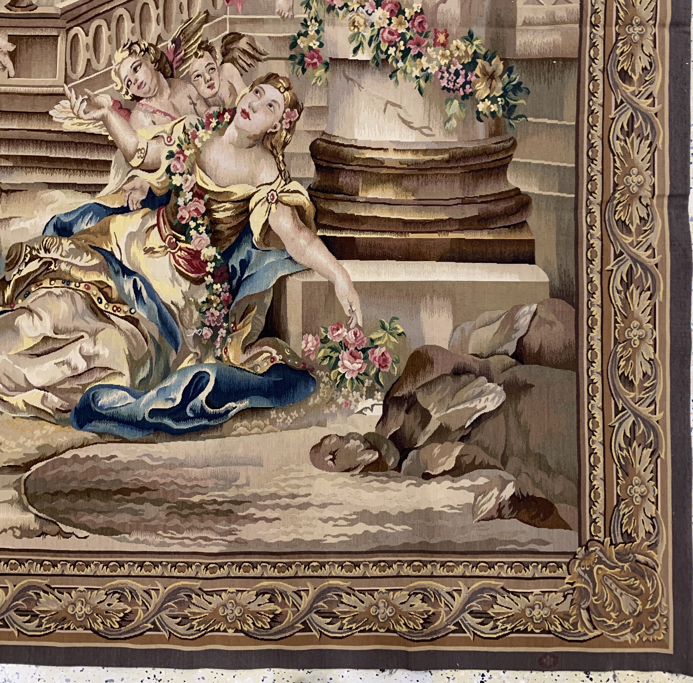 Detail b: Tappiserie fein, China, Ende 20.Jhd, Wolle auf Wolle, ca. 230 x 275 cm, EHZ:(nahezu Neuwertig).