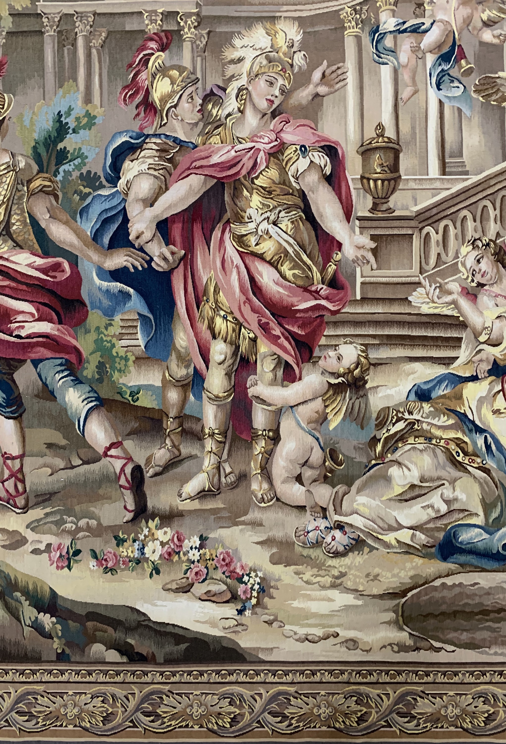 Detail c: Tappiserie fein, China, Ende 20.Jhd, Wolle auf Wolle, ca. 230 x 275 cm, EHZ:(nahezu Neuwertig).