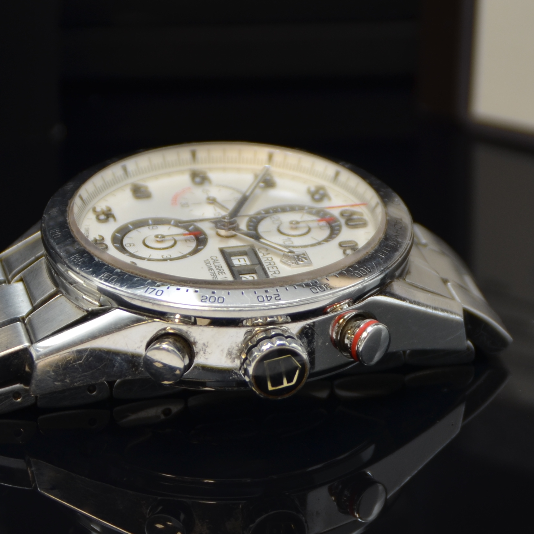 Detail c: TAG HEUER Carrera Armbandchronograph Referenz CV2A11, Schweiz verk. lt. beil. Pap. 06/2014, Automatik, Edelstahlgeh. inkl. Gliederband m. Faltschl., ...