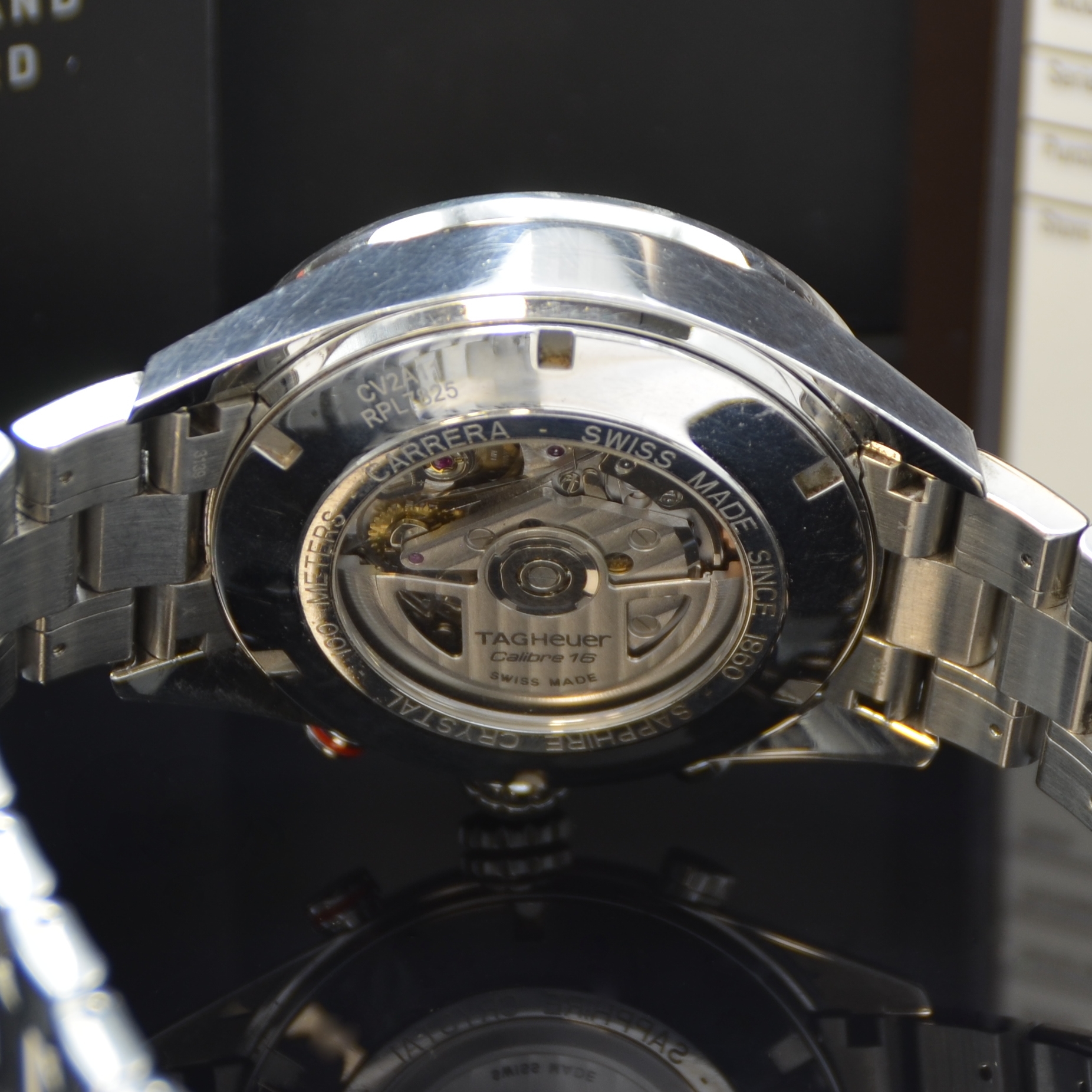 Detail e: TAG HEUER Carrera Armbandchronograph Referenz CV2A11, Schweiz verk. lt. beil. Pap. 06/2014, Automatik, Edelstahlgeh. inkl. Gliederband m. Faltschl., ...