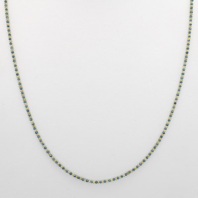 Image Diamantstrang, Diam. zus. ca. 13.4 ct grün- gelb mix, L. ca. 44 cm ...