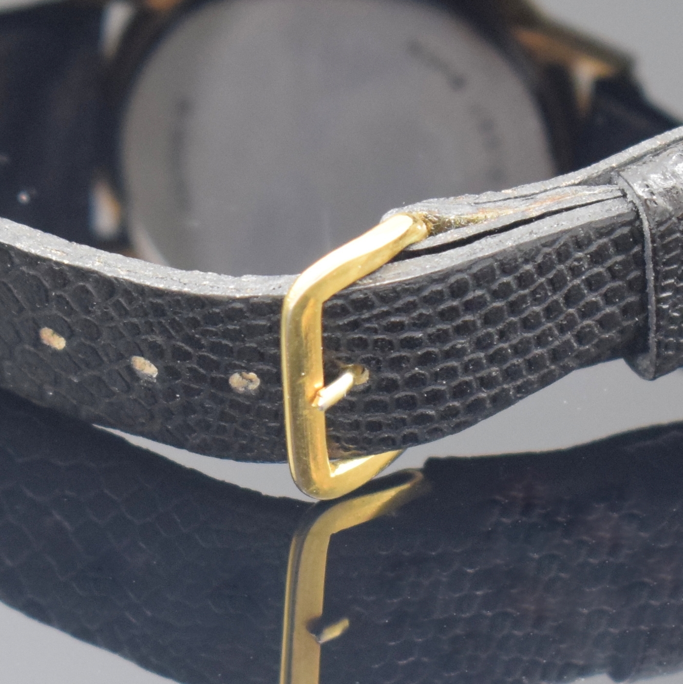 Detail d: HAMILTON Intra-Matic Referenz 92006-4 nahezu neuwertige Armbanduhr, Schweiz um 1965, Automatik, verg. Geh., Stahlboden aufgedr., orig. Krone, weißes ...