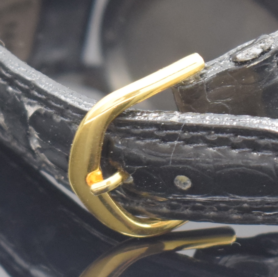 Detail d: GIRARD PERREGAUX Gyromtic Armbanduhr in Stahl, Schweiz um 1960, Automatik, 2-tlg. Geh., Boden verschr., silb. Zifferbl., gold. Indizes u. Zeiger, ...