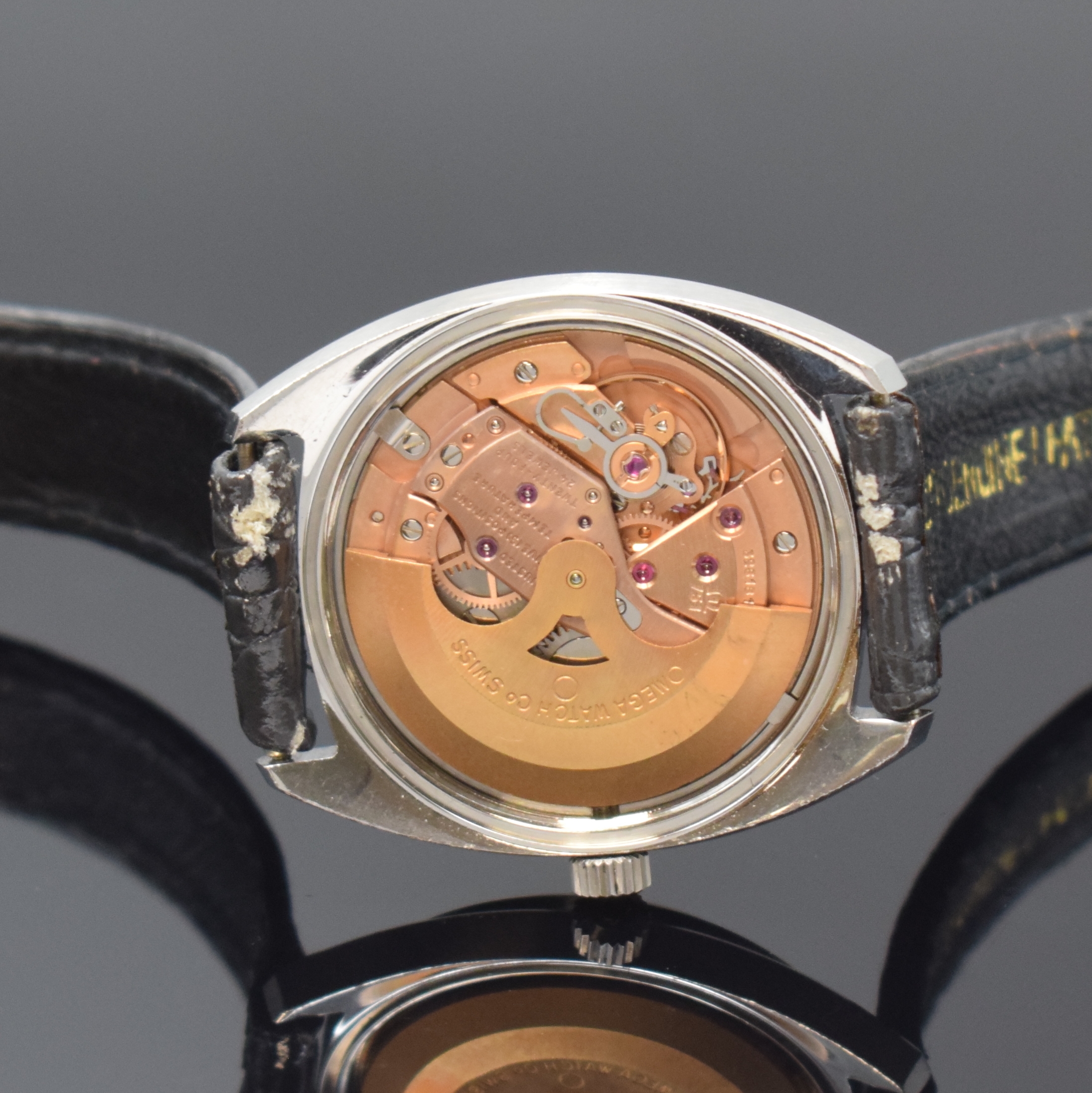 Detail e: OMEGA Constellation Armbandchronometer in Stahl/WG Referenz 168.029, Schweiz um 1971, Automatik, verschr. Geh., orig. Krone u. Glas, WG ...