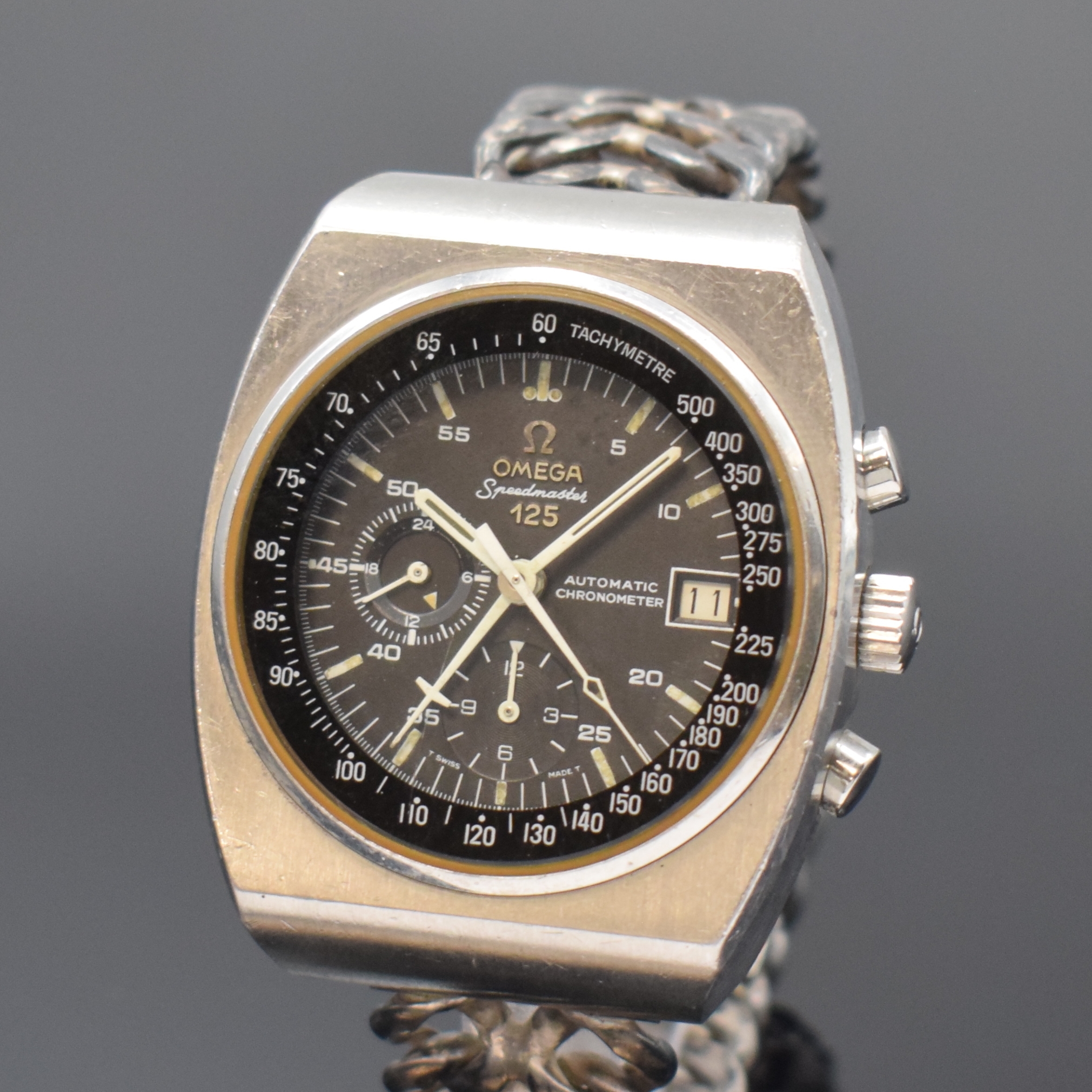 Detail a: OMEGA Armbandchronograph Speedmaster 125 in Chronometerqualität Referenz 378.0801/178.0002, Automatik, Schweiz um 1974, Edelstahlgeh. inkl. neutr. ...