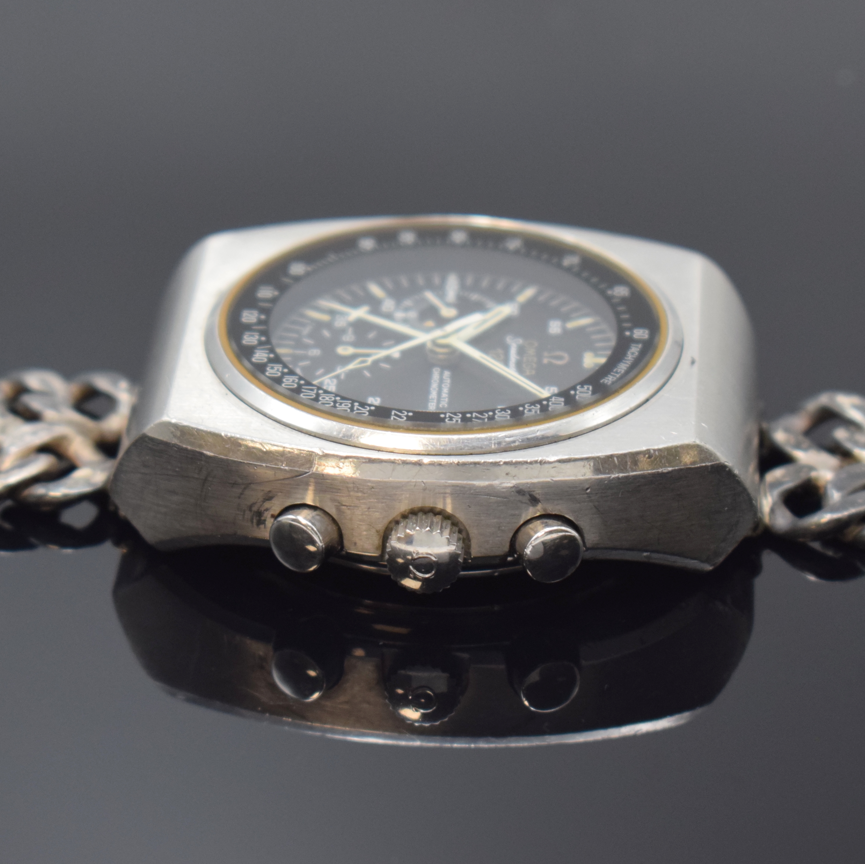Detail c: OMEGA Armbandchronograph Speedmaster 125 in Chronometerqualität Referenz 378.0801/178.0002, Automatik, Schweiz um 1974, Edelstahlgeh. inkl. neutr. ...