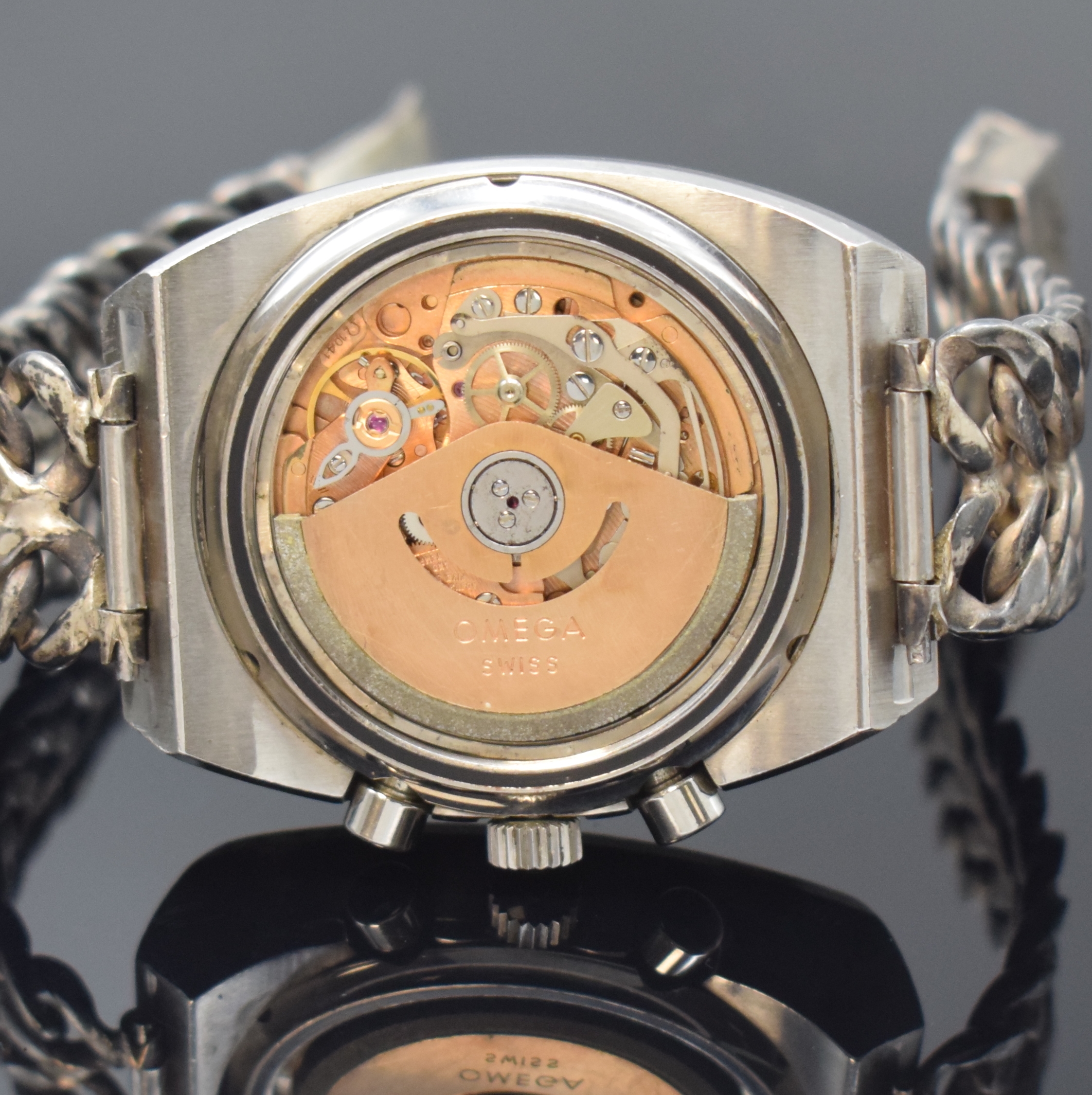 Detail f: OMEGA Armbandchronograph Speedmaster 125 in Chronometerqualität Referenz 378.0801/178.0002, Automatik, Schweiz um 1974, Edelstahlgeh. inkl. neutr. ...