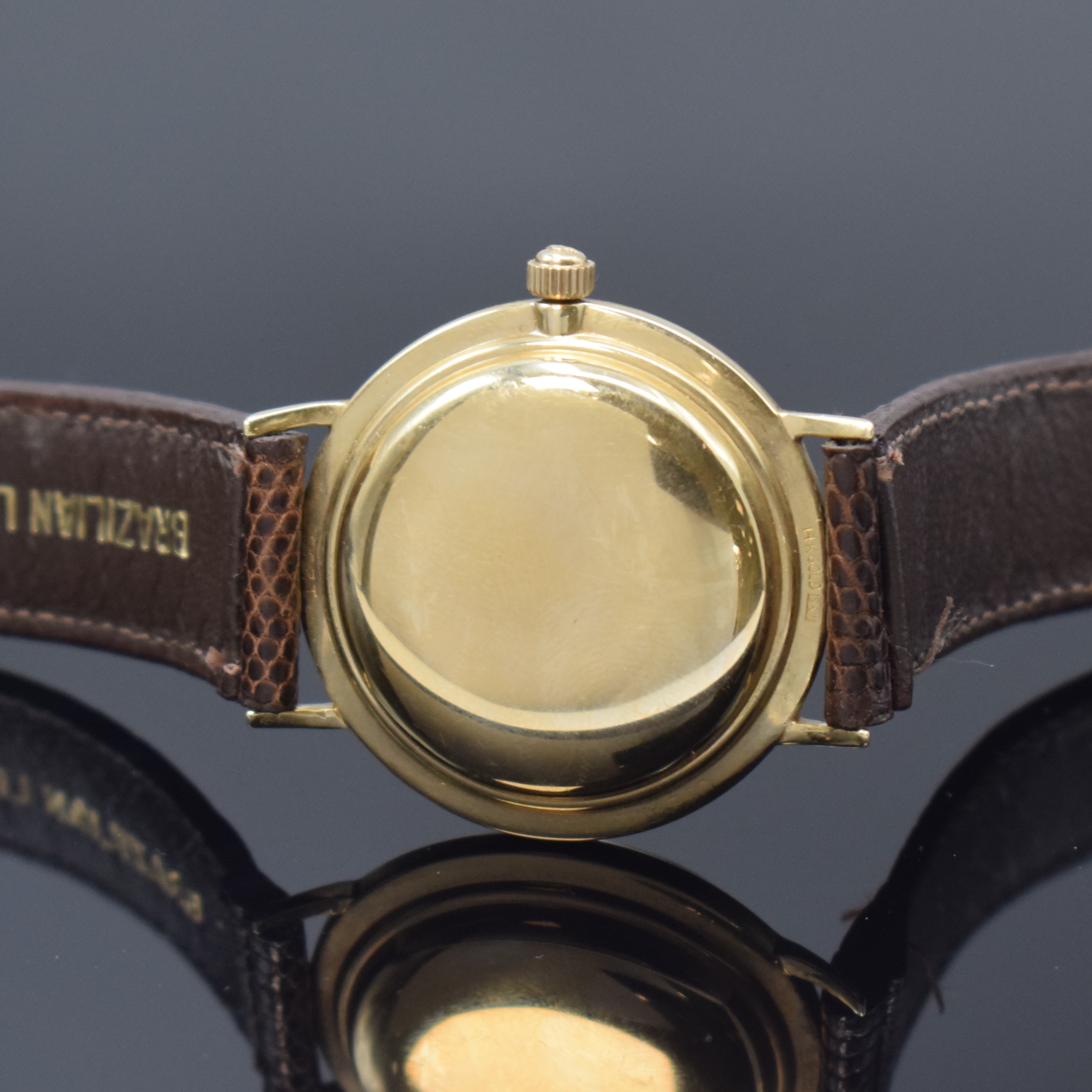 Detail c: LONGINES Armbanduhr in GG 585/000, Schweiz / USA um 1960, Automatik, amerikanisches Monocogue-Geh., silb. orig. Zifferbl. m. aufgel. Indizes ...