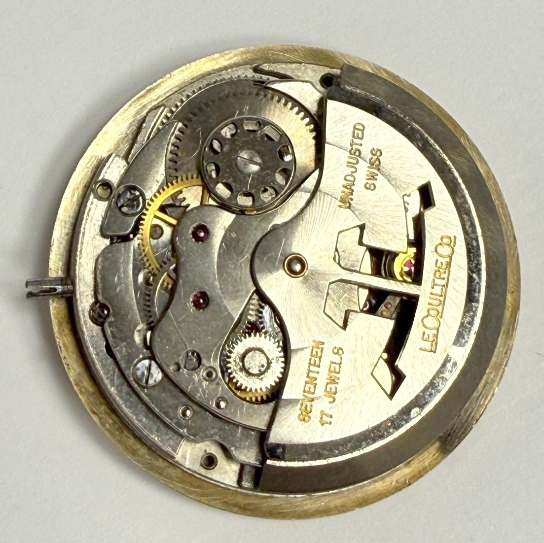 Detail d: LeCoultre Herrenarmbanduhr Modell Master Mariner Referenz 600 - 907, Schweiz / USA um 1950, Automatik, GG 585/000 Einschalengeh., gold. Zifferbl. m. ...