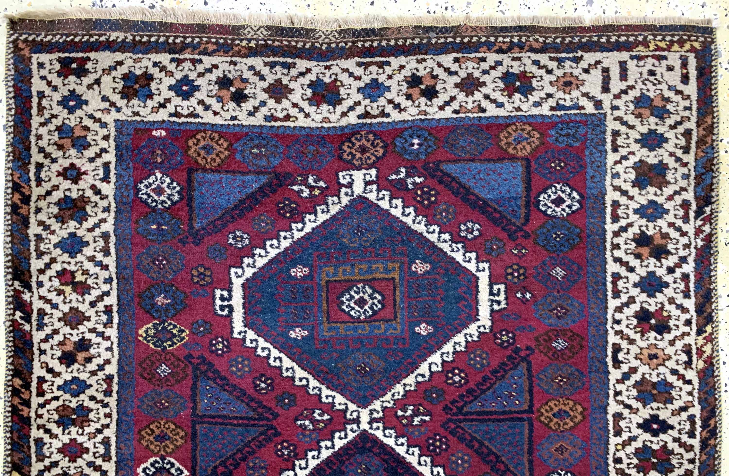Detail a: Yürük antik, Türkei, um 1900, Wolle auf Wolle, ca. 230 x 125 cm, EHZ: 3