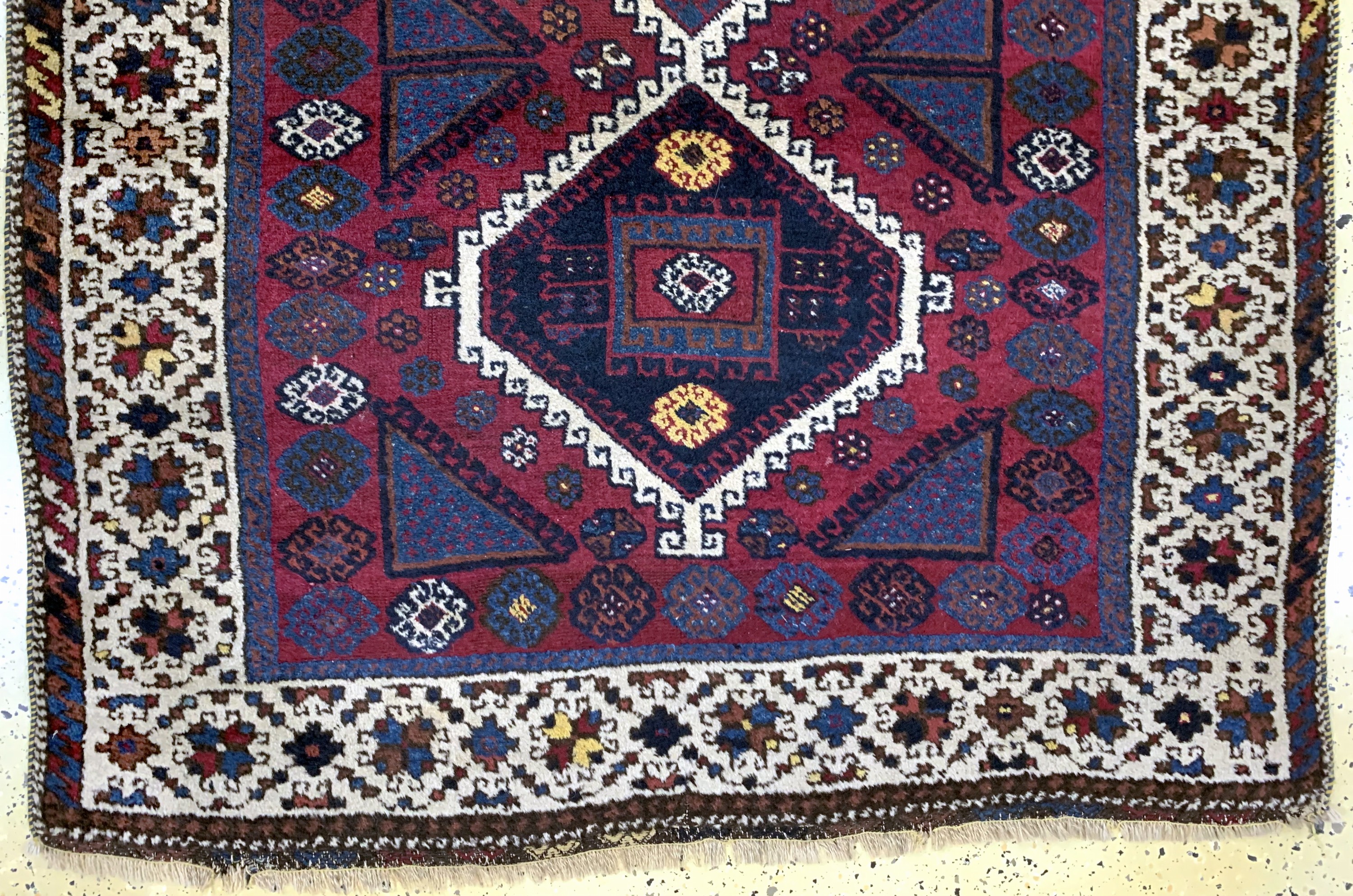 Detail c: Yürük antik, Türkei, um 1900, Wolle auf Wolle, ca. 230 x 125 cm, EHZ: 3