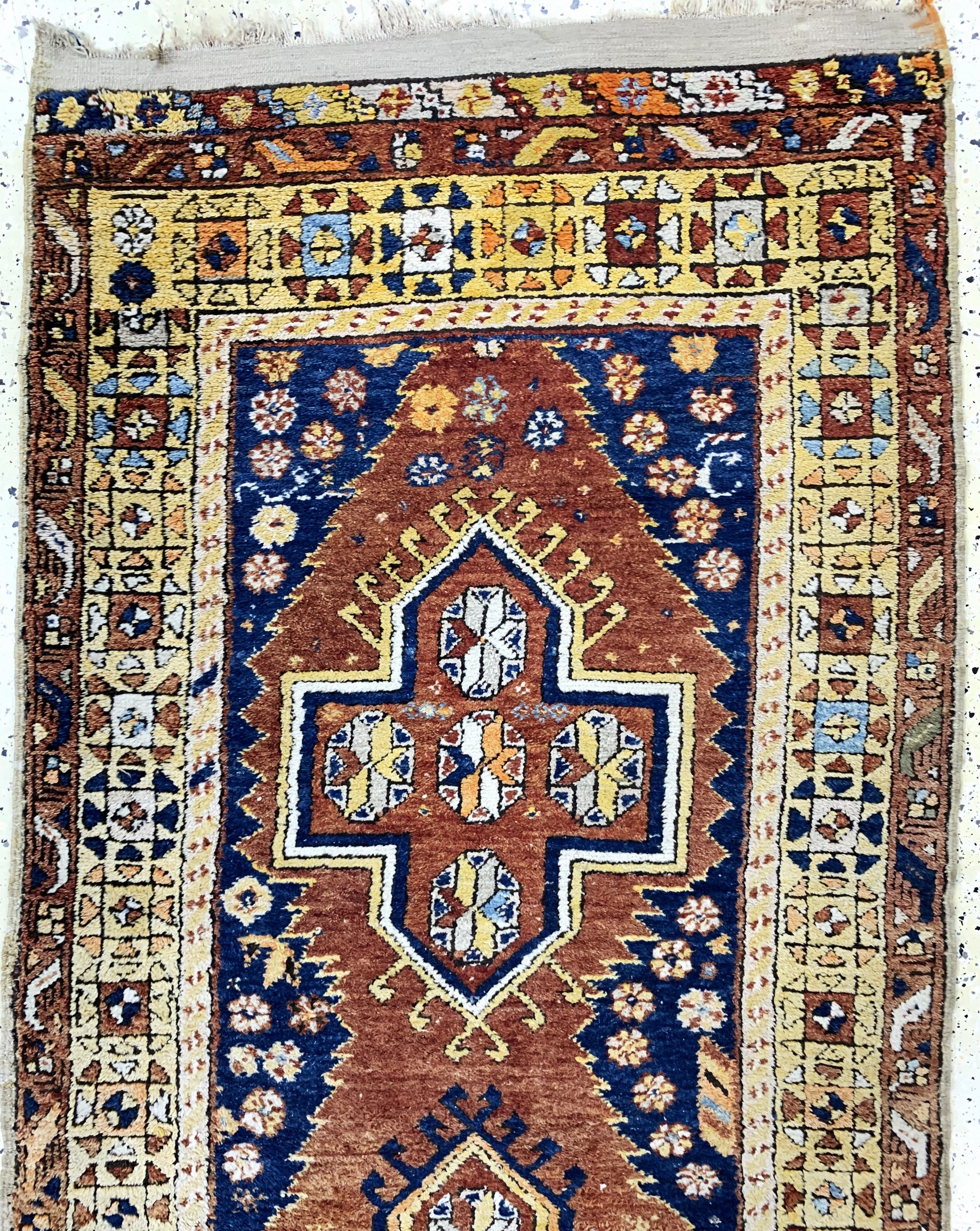 Detail a: Konya alt, Türkei, Anfang 20.Jhd, Wolle aufWolle, ca. 335 x 105 cm, EHZ: 2-3