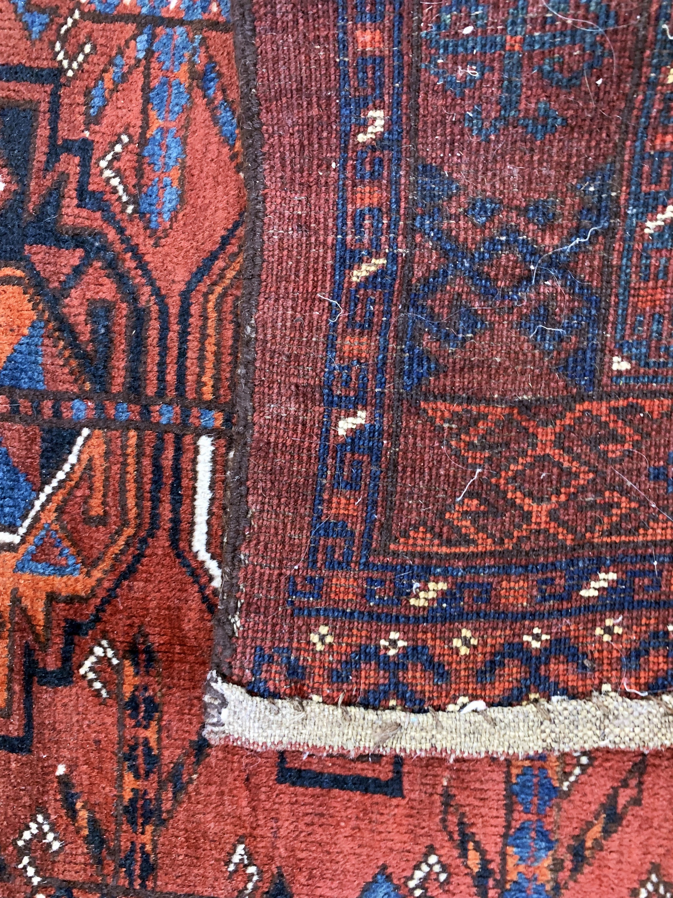 Detail d: Ersari Tschowal antik, Turkmenistan, um 1900, Wolle auf Wolle, ca. 164 x 110 cm, EHZ: 3