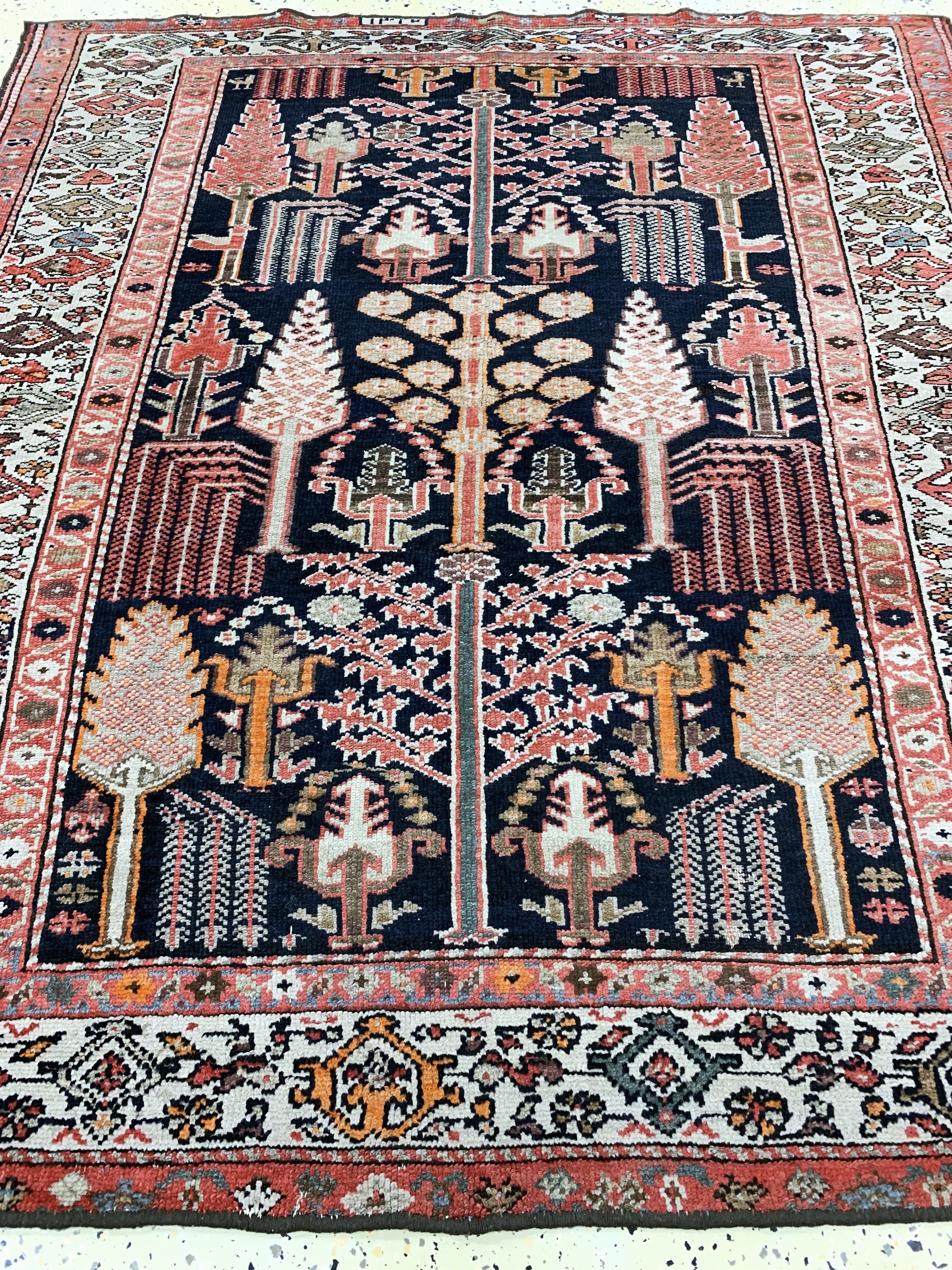 Detail e: Antiker Malayer, Persien, um 1900, Wolle auf Baumwolle, ca. 165 x 145 cm, verkürzt, EHZ: 3