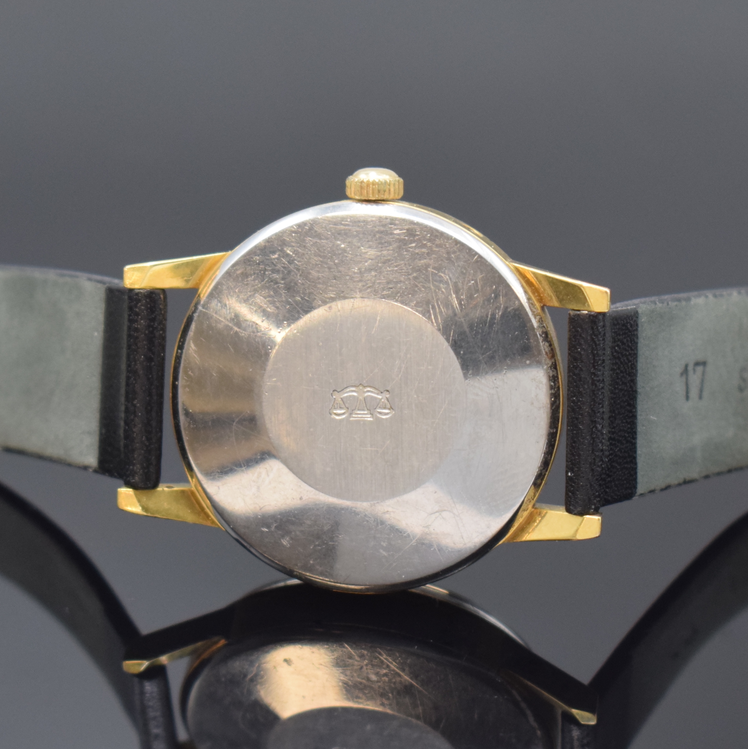 Detail d: ZODIAC Herrenarmbanduhr mit Vollkalender inklusive Mondphase Referenz 743-908, Automatik, Schweiz um 1968, verg. Geh., Edelstahlboden und Glasrand ...