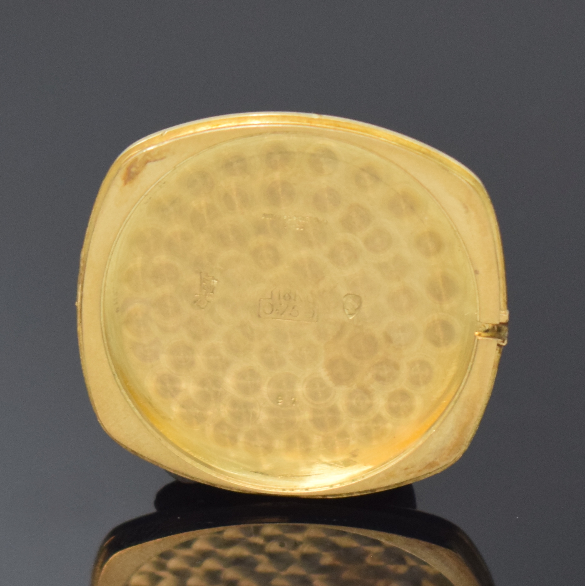 Detail h: AUDEMARS PIGUET feine Herrenarmbanduhr in GG 750/000, Automatik, Schweiz um 1975, 2-teil. Geh., Boden aufgedr., Flechtband, verg. Zifferbl. m. ...