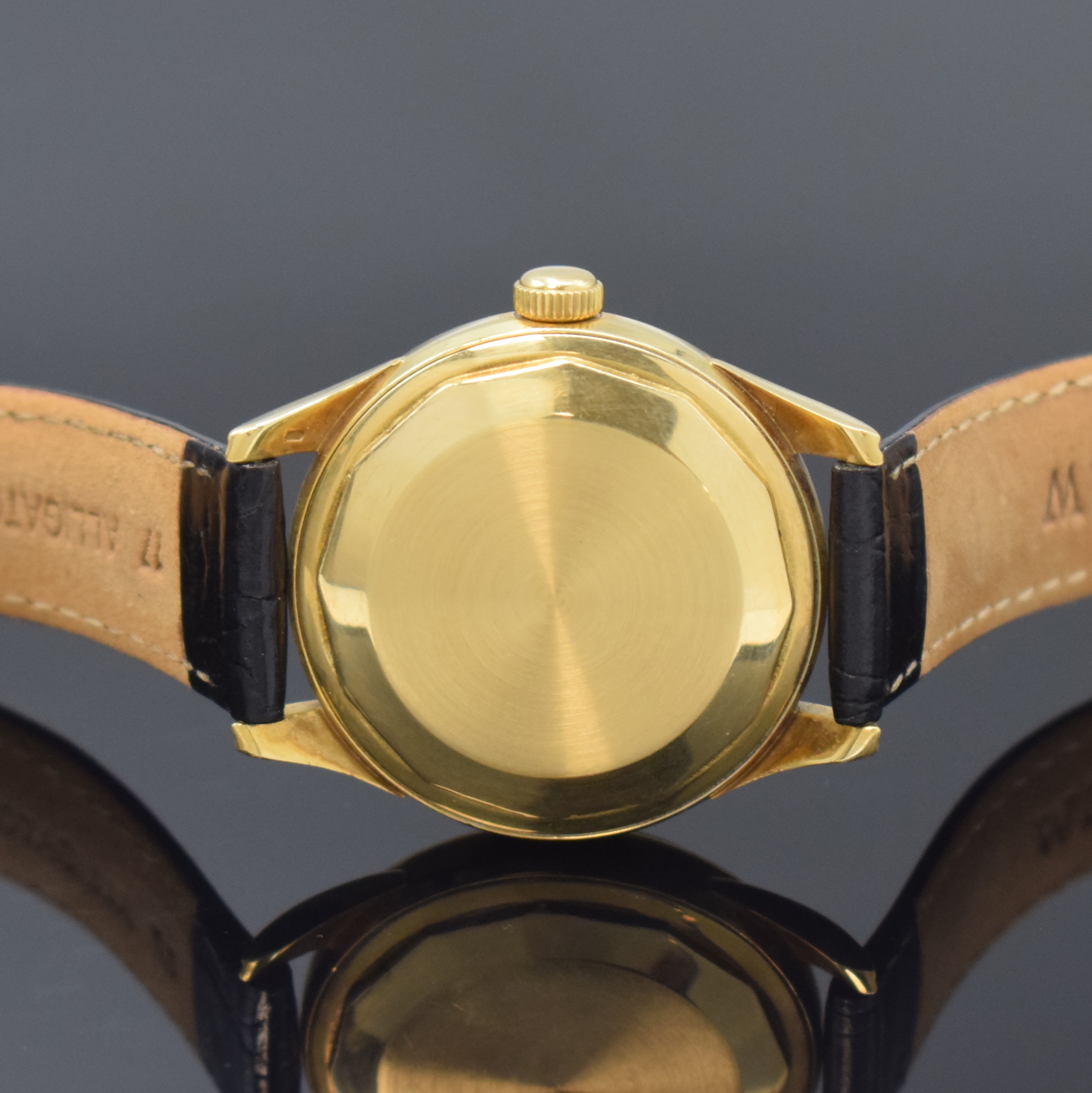 Detail c: VACHERON & CONSTANTIN feine Herrenarmbanduhr in GG 750/000 mit Hammerautomatik, Schweiz um 1950, Automatik, verschr. 2-teil.-Geh., ausgef. Bandanst., ...
