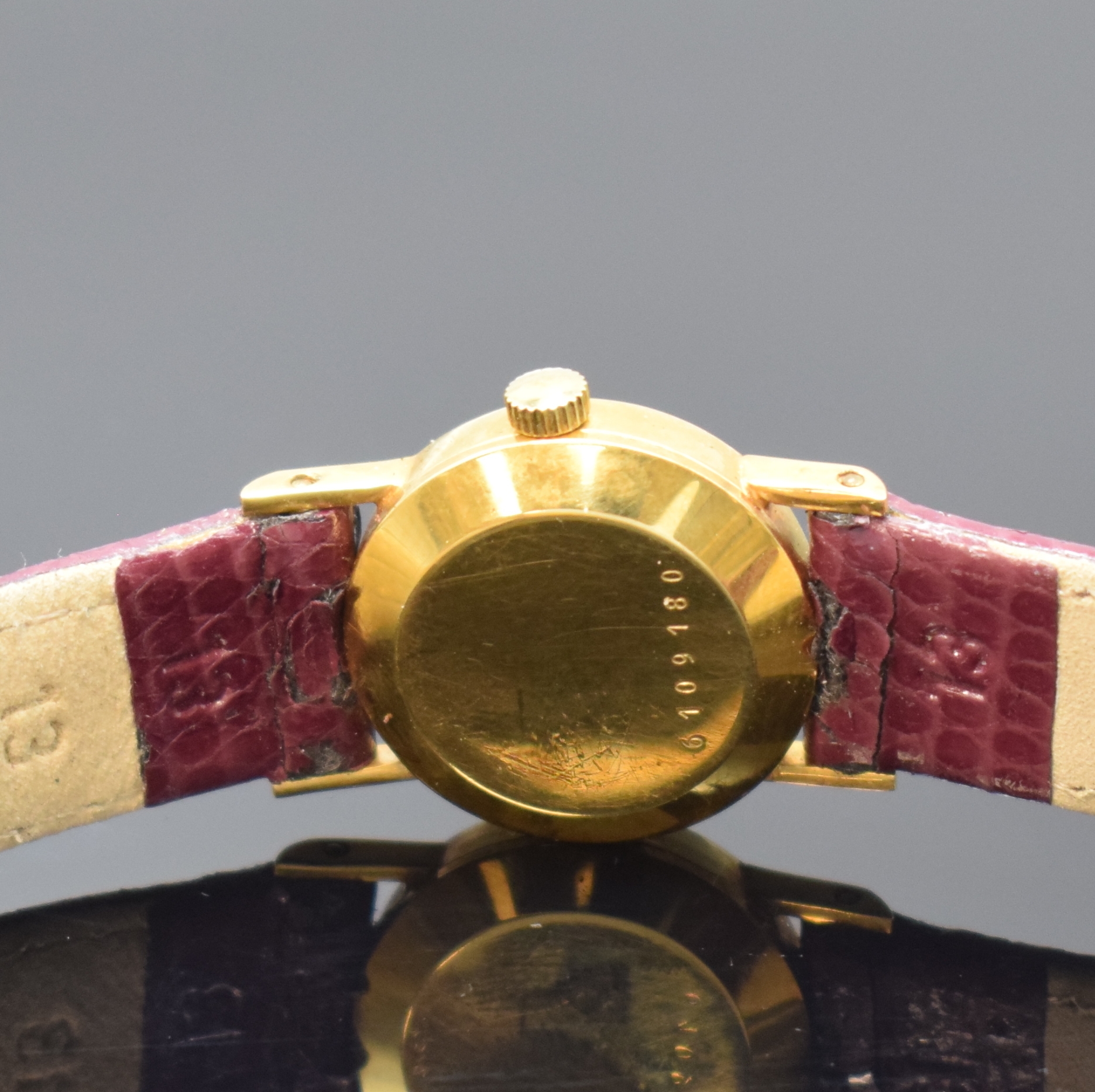Detail b: Konvolut: 3 Eterna-Matic Armbanduhren in Gold, Schweiz / USA um 1960, 2 x GG 750/000, 1 X GG 585/000, 1 x bez. Golden Heart an verg. Flexband mit ...