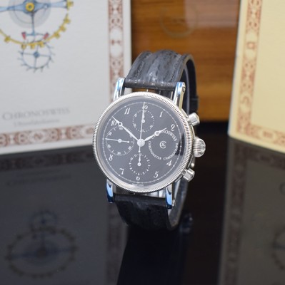 Image CHRONOSWISS Chronometer Chronograph Armbanduhr Referenz CH 7523 in Stahl, Schweiz um ...