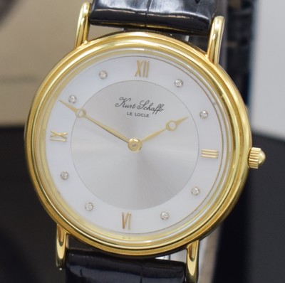 26901638a - KURT SCHAFFO "Elegance" feine und seltene Armbanduhr in GG 750/000, Automatik, ...