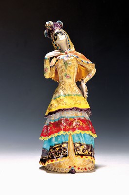 Image 26901683 - Keramikfigur, Columbina von Paolo Marioni, num. 26/300, die Columbina in koketter Pose, ...