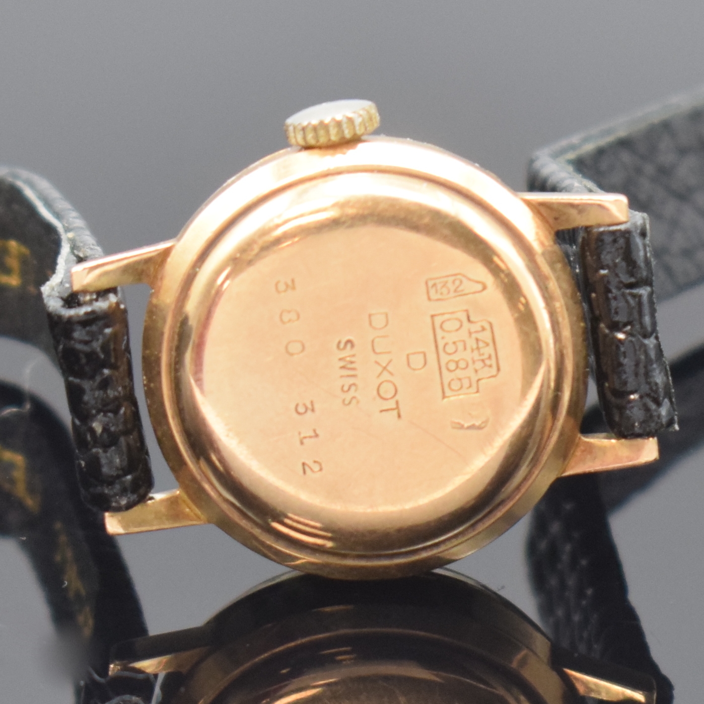 Detail c: Konvolut 2 Damenarmbanduhr in GG und RG 585/000, Schweiz um 1960, 1 x ALMA, Handaufzug, Boden aufgedr., inkl. Gliederband, Bandanst. m. Diamanten ...
