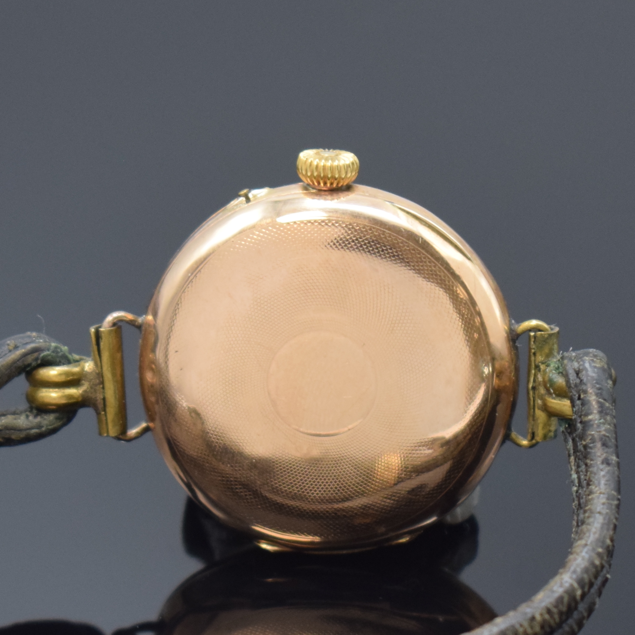 Detail g: Konvolut: 2 Damentaschenuhren zur Armbanduhr umgebaut in GG 585/000, Schweiz um 1900, Umbau später, Scharniergeh. dell., Metallcuvette, ...