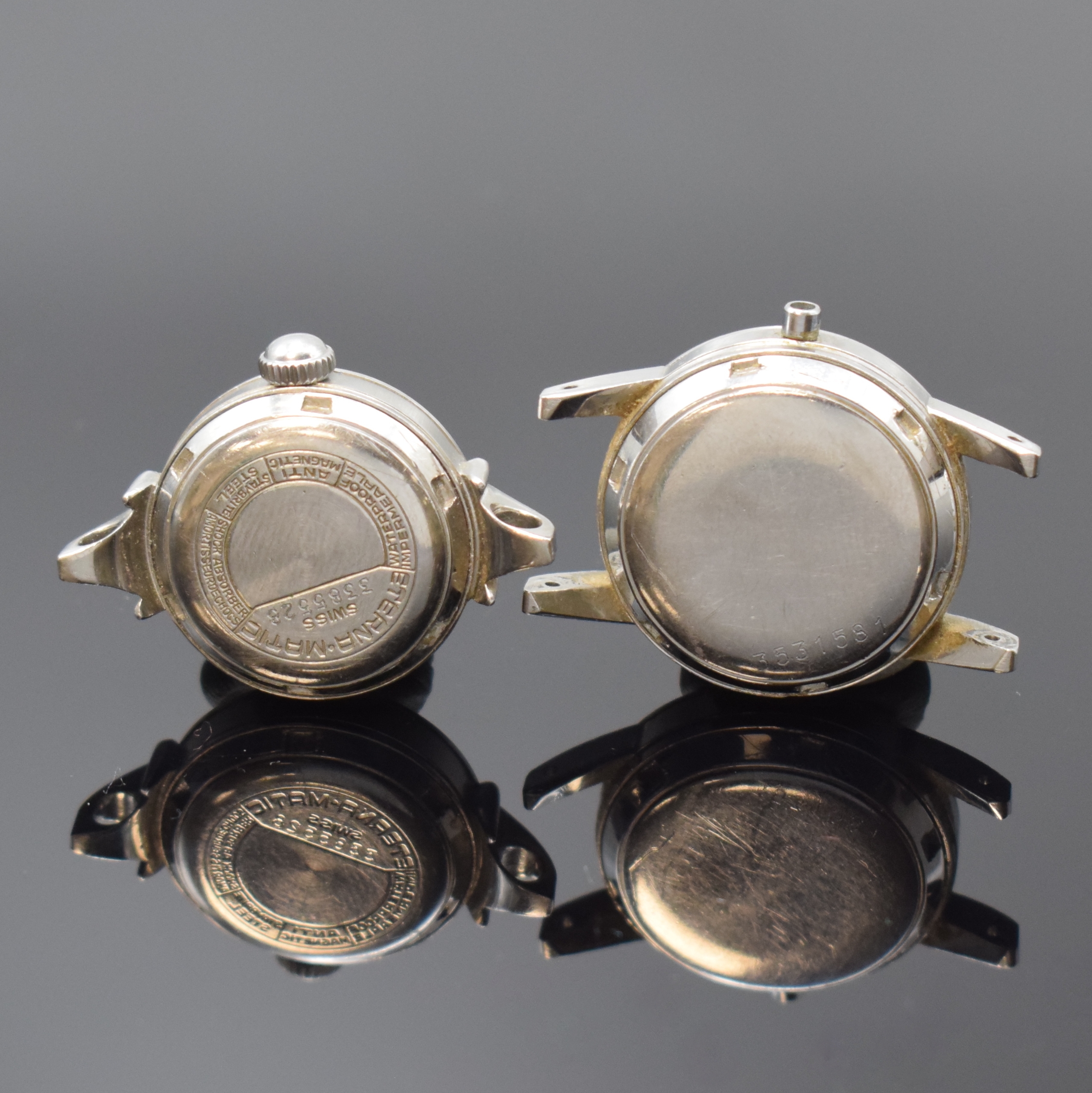 Detail a: ETERNA 6 Armbanduhren in Stahl, Schweiz ca. 1940-1965, Automatik, 3 Herrenuhren, 3 Damenuhren, 5 verschr. Geh., silb./schwarz. Zifferblätter ...