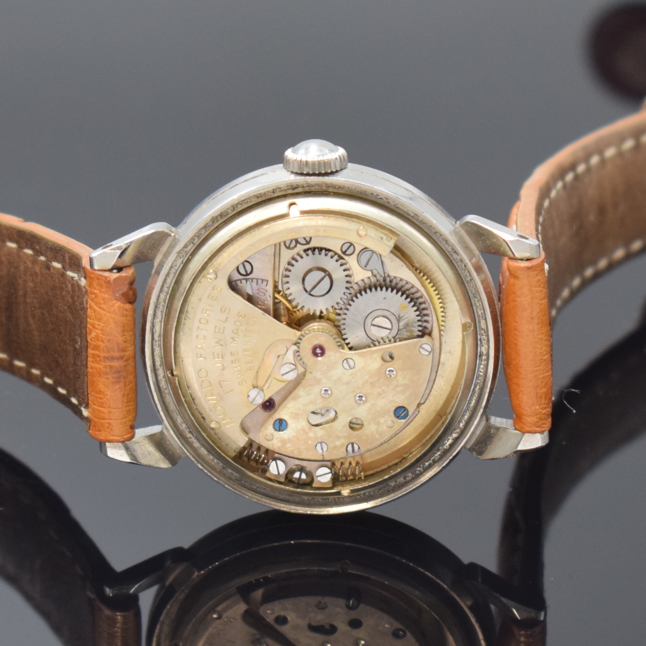 Detail i: MIDO / MOVADO je 2 Armbanduhren in Stahl und Stahl/Gold, Schweiz ca. 1945 - 1960, Automatik, verschr. Geh., silb. Zifferbl. pat./fl., 2 x Movado im ...