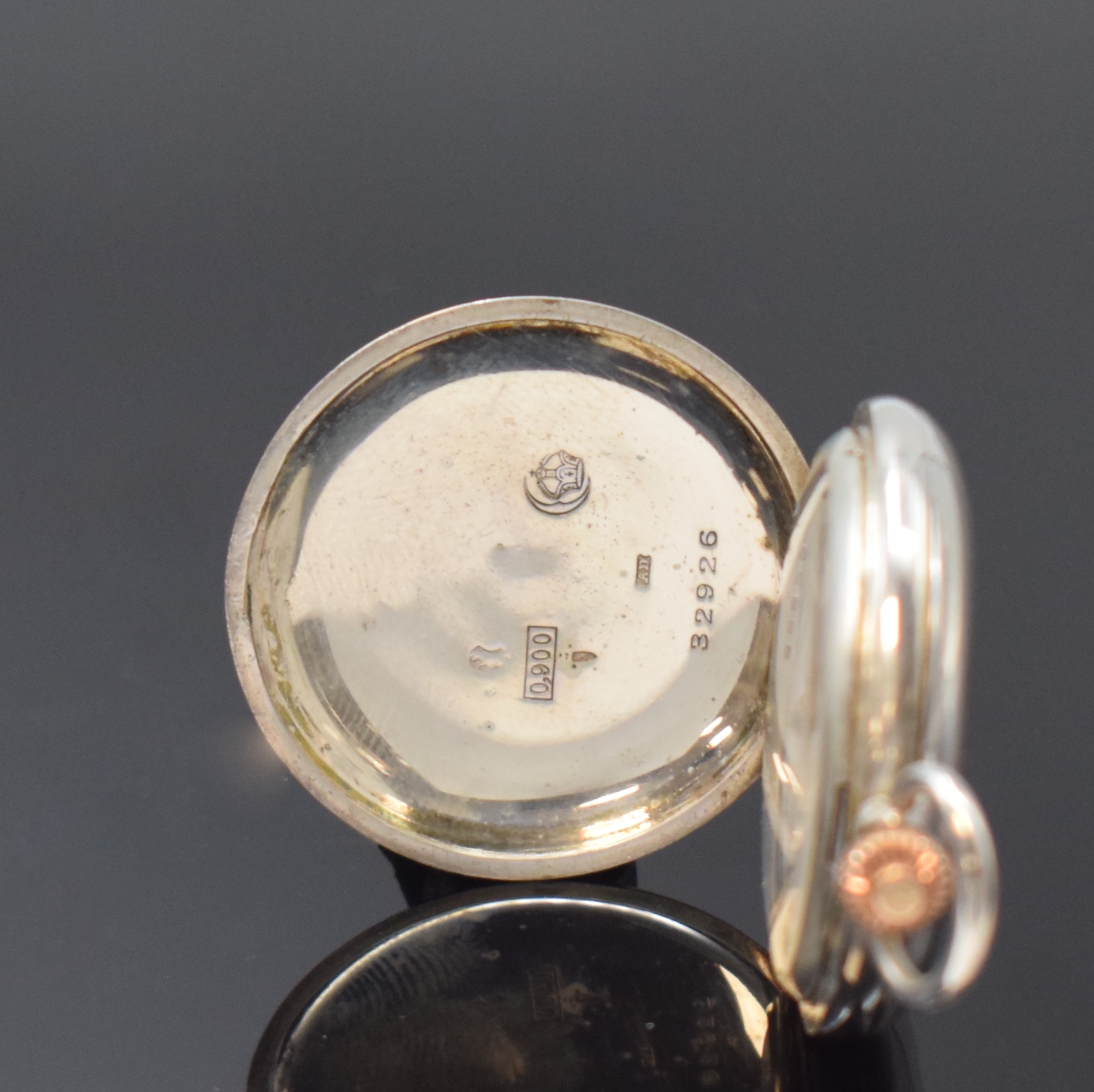 Detail a: NOMOS Glashütte seltene Damensavonette in Silber, Schweiz/Deutschland um 1905, glattes Geh. dell., Cuvette bez. "Neues System Glashütte", ...