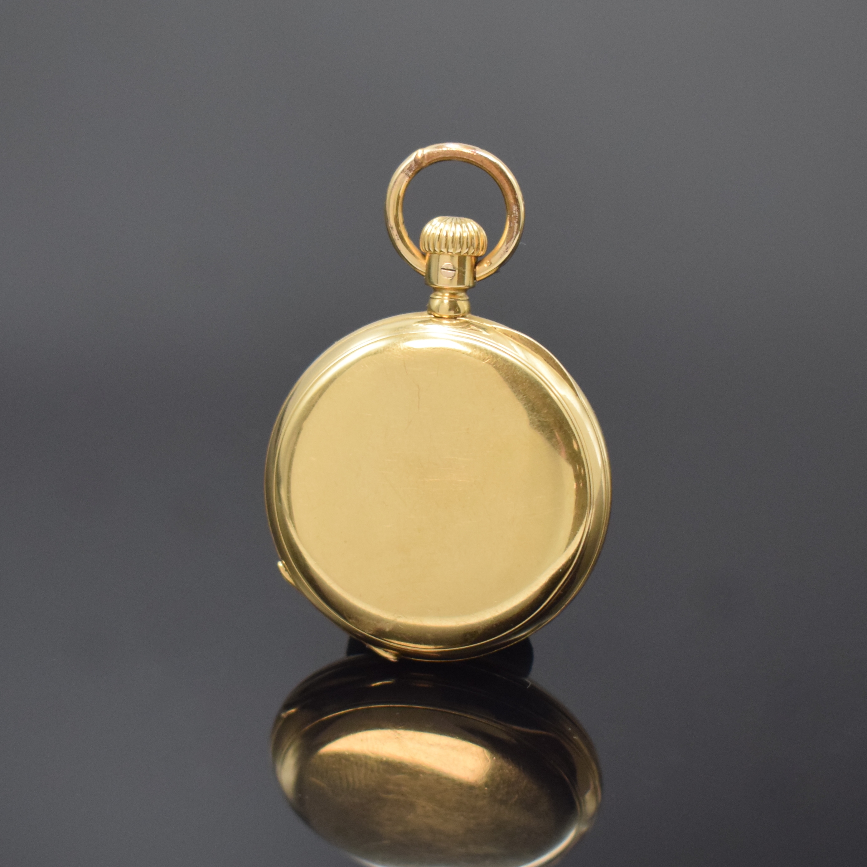 Detail a: A. LANGE & SÖHNE / BRIGHT & SONS offene Damentaschenuhr in GG 750/000, Deutschland um 1875, glattes Jürgens-Geh. dell., Zeigerst. b. 1 zu rep., ...