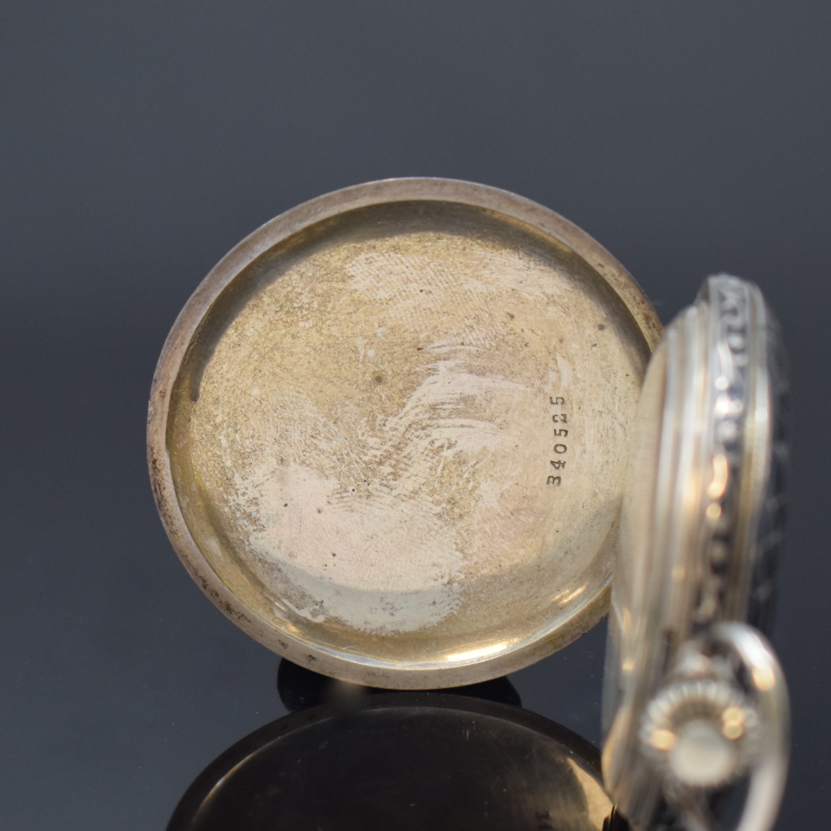Detail a: Konvolut: 2 Tulasilber-Taschenuhren, beide Deutschland/Schweiz um 1910, 1 x NOMOS Savonette, Geh. ber., Emailzifferbl. haarr., gold. Birnenzeiger, ...