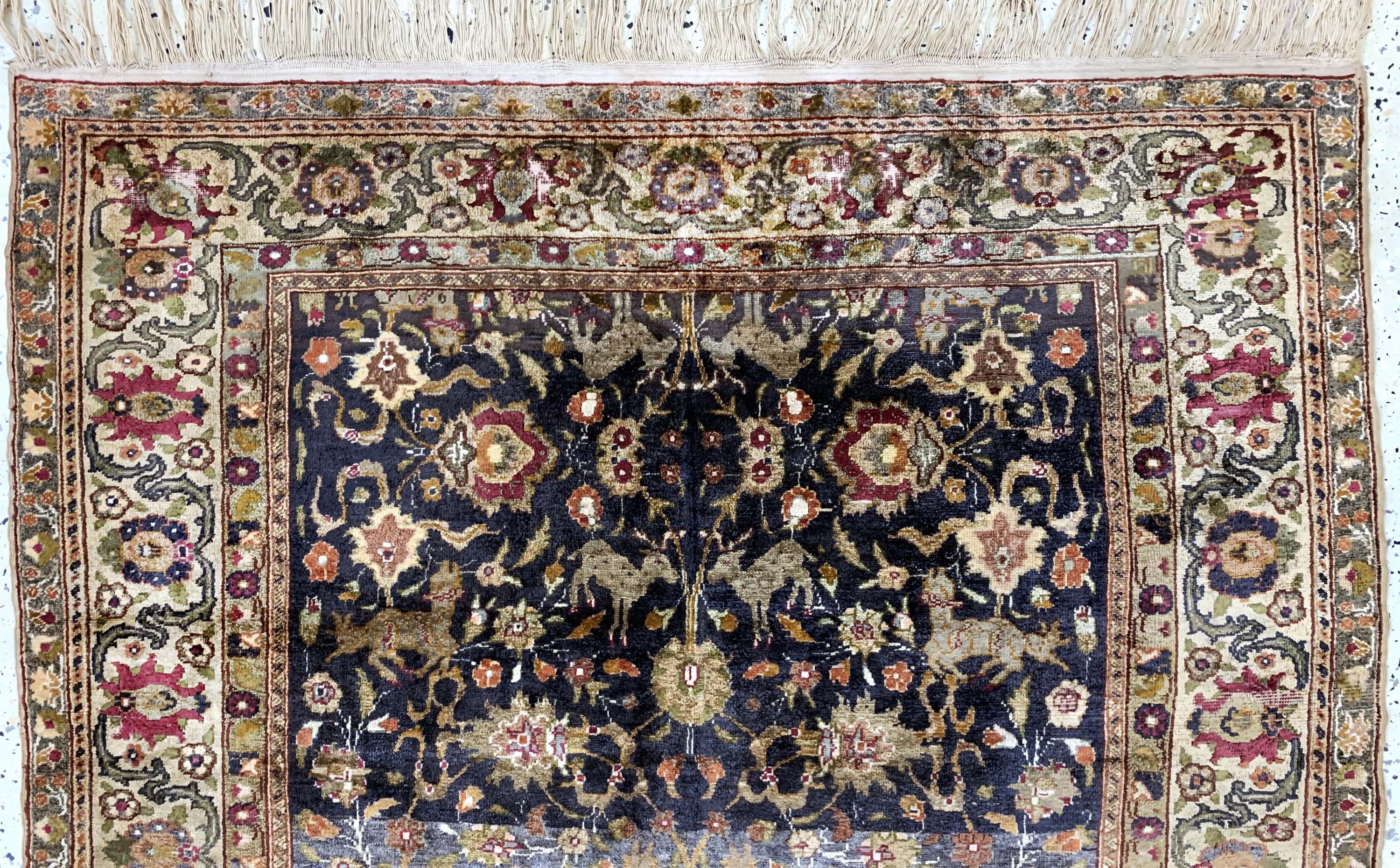 Detail a: Kayseri Flosch, Türkei, Anfang 20.Jhd, merzerisierte Baumwolle, ca. 175 x 120 cm, EHZ: 2(oxidiert)