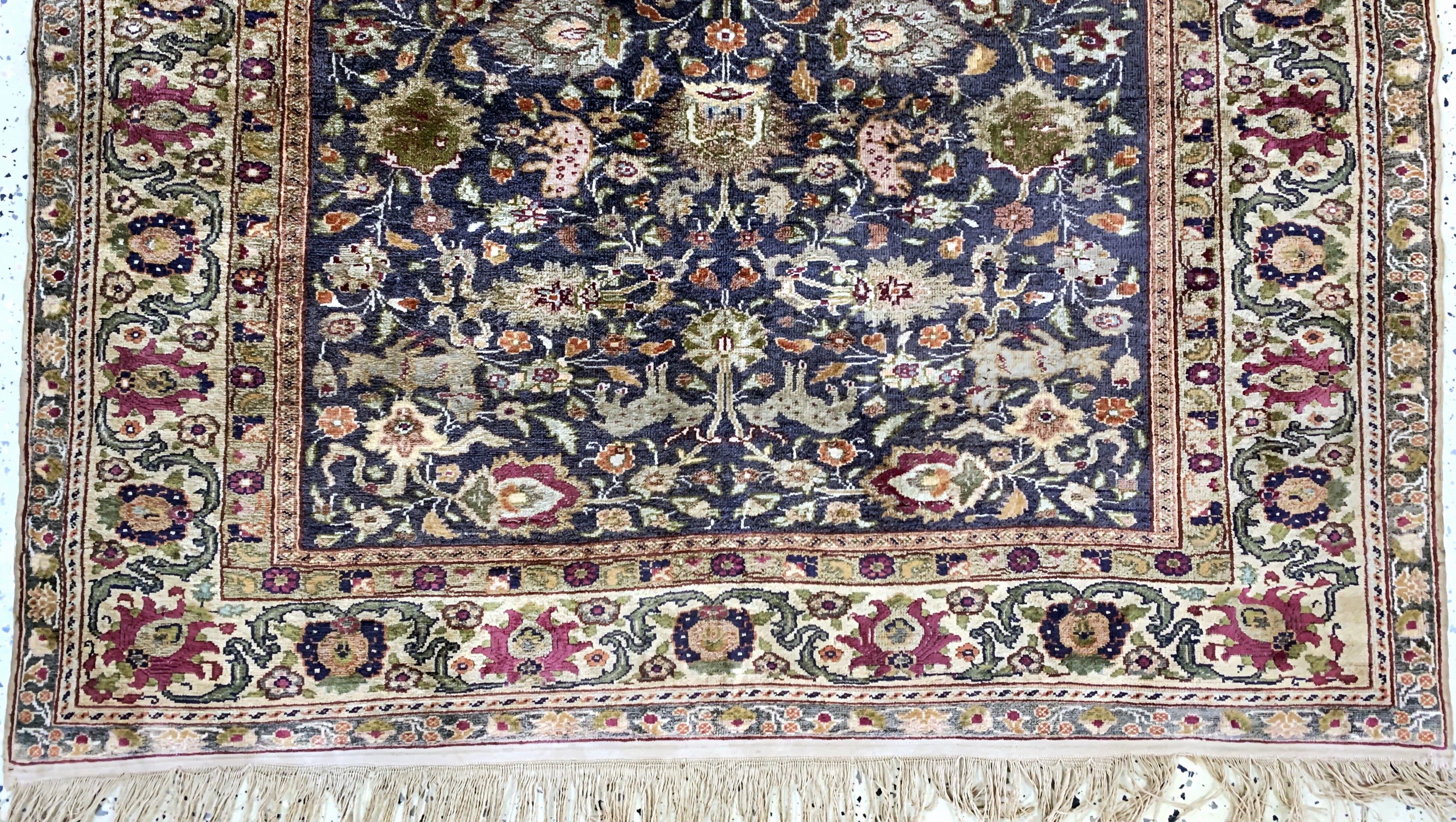 Detail c: Kayseri Flosch, Türkei, Anfang 20.Jhd, merzerisierte Baumwolle, ca. 175 x 120 cm, EHZ: 2(oxidiert)