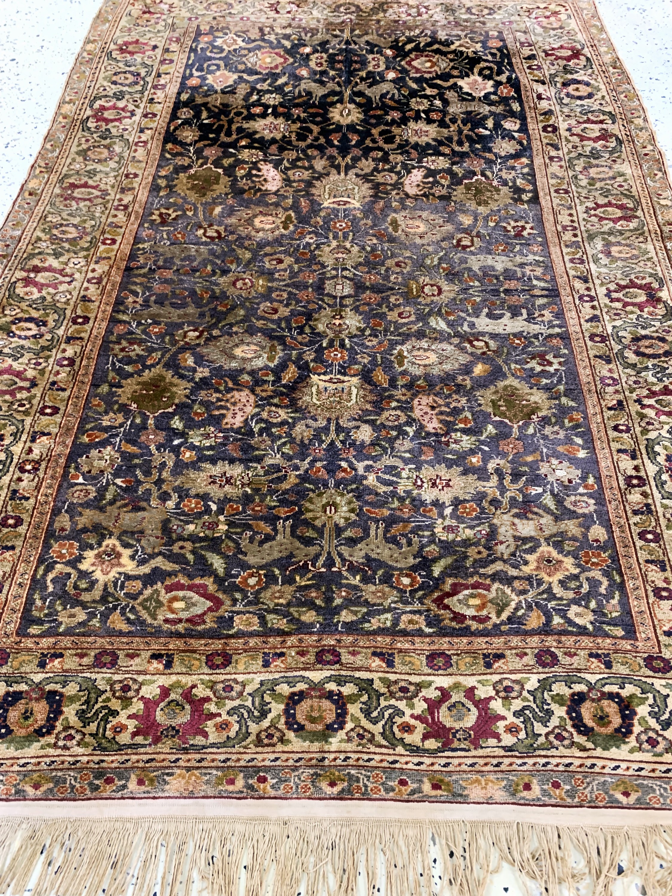 Detail d: Kayseri Flosch, Türkei, Anfang 20.Jhd, merzerisierte Baumwolle, ca. 175 x 120 cm, EHZ: 2(oxidiert)