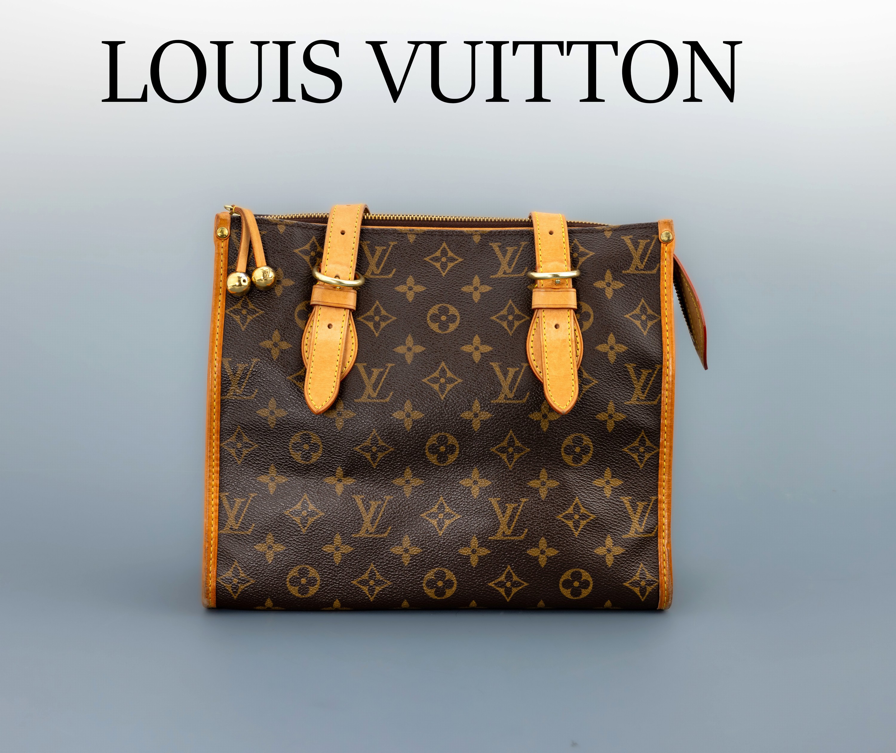 LOUIS VUITTON Handtasche, "Popincourt", Monogram Canvas, Monturen Metall verg., längenverstellbare Tragehenkel und Besätze naturfarb. ...
