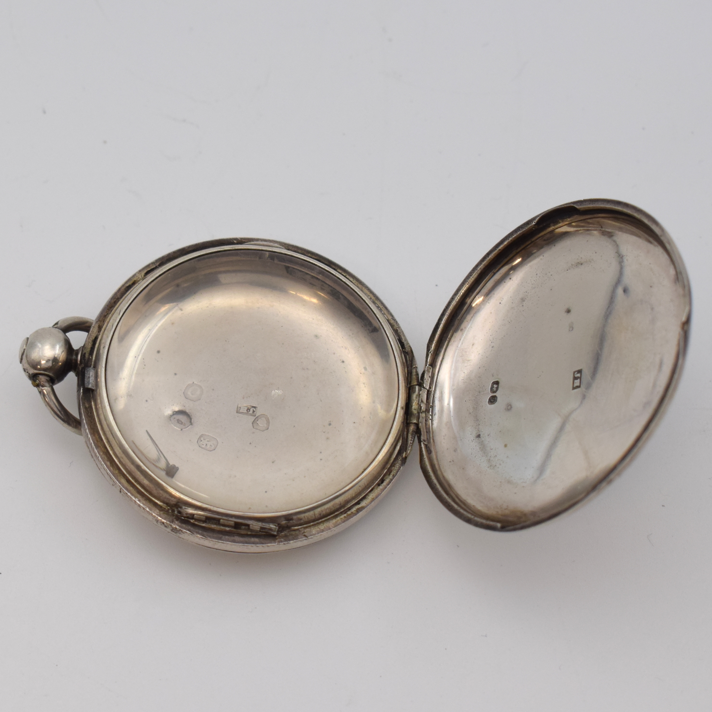 Detail b: EARDLY NORTON London sowie 4 weitere Spindeltaschenuhren und 1 Gehäuse, 1x Frankreich u. 4x England um 1780-1840, alle Silber, Gehäuse ...