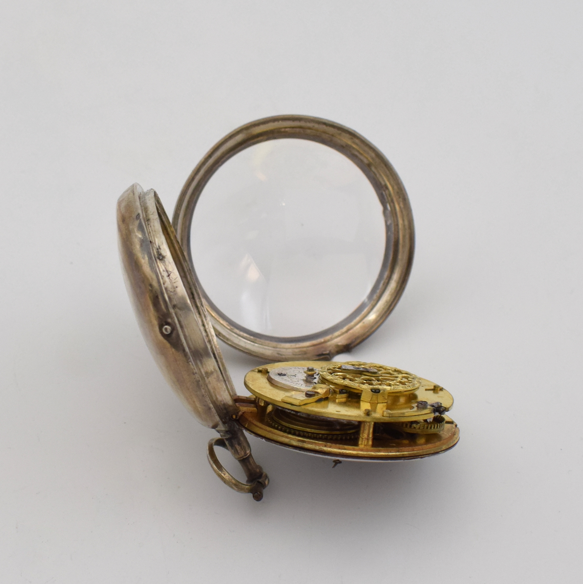 Detail j: EARDLY NORTON London sowie 4 weitere Spindeltaschenuhren und 1 Gehäuse, 1x Frankreich u. 4x England um 1780-1840, alle Silber, Gehäuse ...