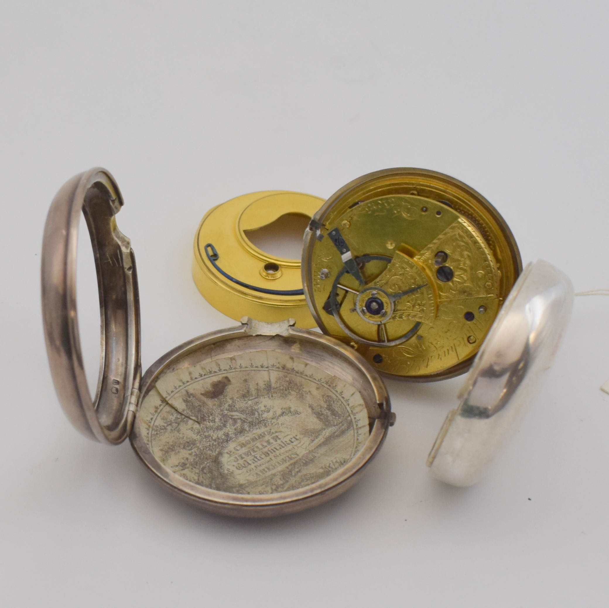 Detail g: WHITEHURST & SON seltene Taschenuhr mit Rechenankerhemmung sowie 9 weitere englische Taschenuhren, um 1800-1840, 1x Thomas Fleet Taschenuhr m. ...