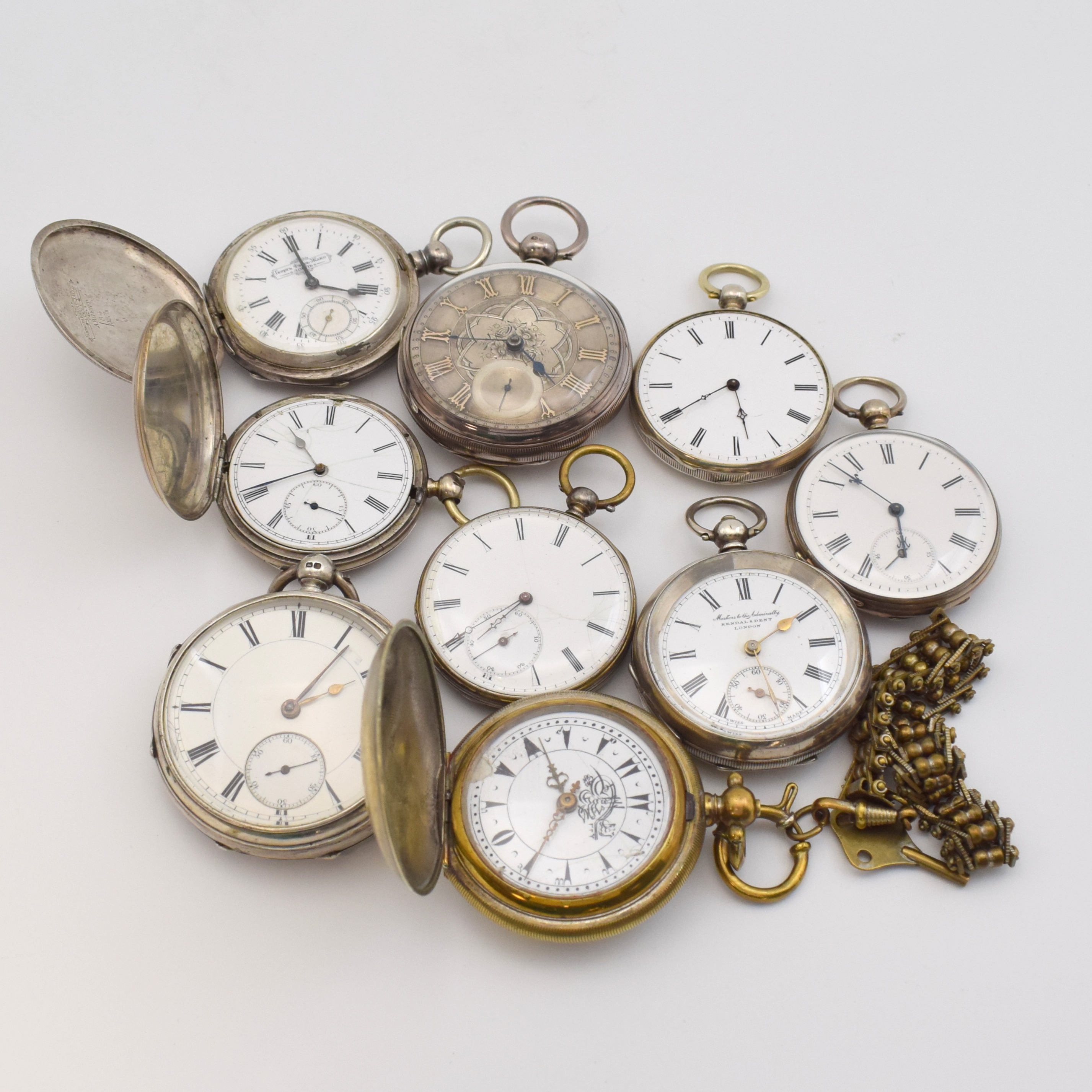 REELEY & SONS London/Liverpool sowie 8 weitere Taschenuhren mit Anker- und Zylinderwerken, England/Schweiz um 1860- 1900, 3x Zylinderhemmung, 5x ...