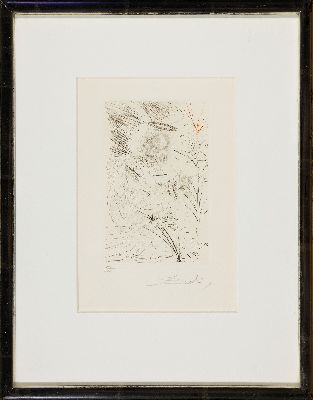26902681k - Salvador Dali, 1904-1989, L'Ange, 1969, Farb-Kaltnadelradierung, ...