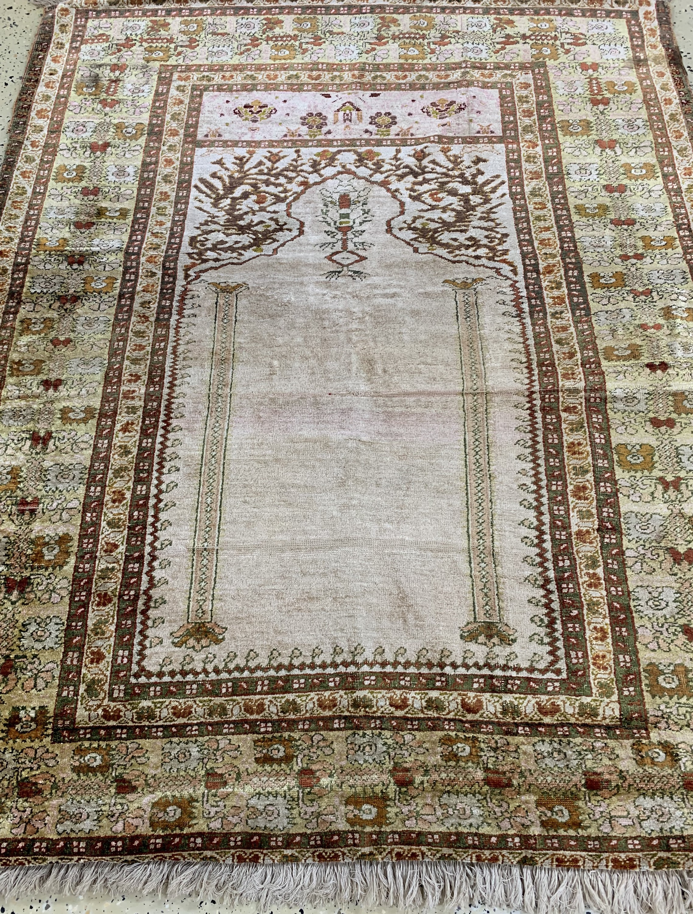 Detail d: Kayseri antik, Türkei, um 1900, merzerisierte Baumwolle, ca. 156 x 122 cm, EHZ: 4, (kleine Risse)