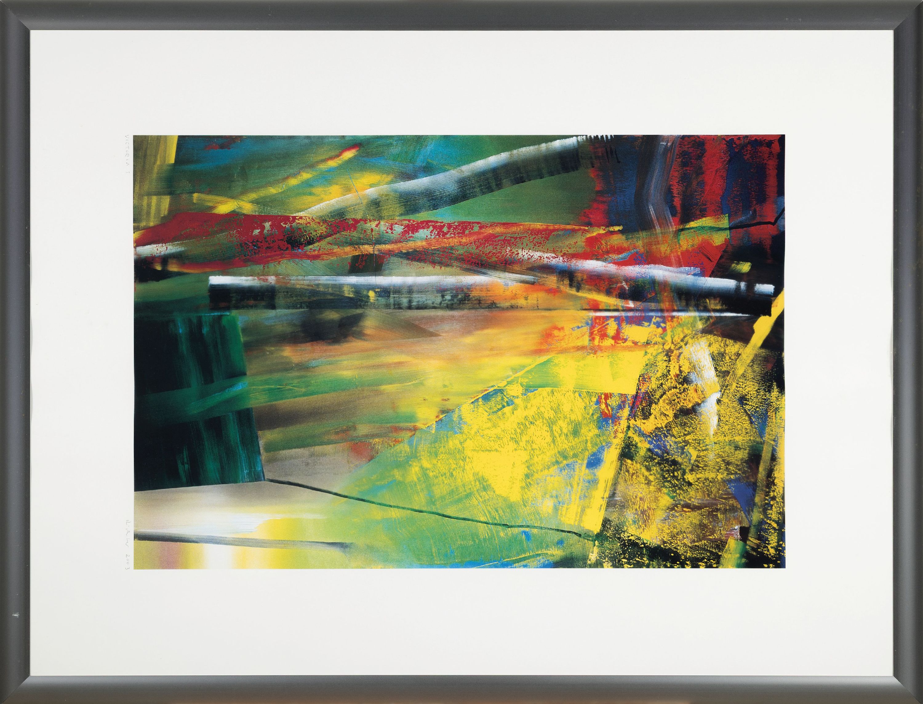 Detail k: Gerhard Richter, geb. 1932, Viktoria I, Farboffset, drucksigniert und dat. 2003, ca. 60x40cm, R. ca. 84x65cm