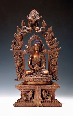 Image 26903239 - Buddha Shakyamuni, Nepal, 20. Jh., Kupferlegierung, feuervergoldet, sinotibetischer ...