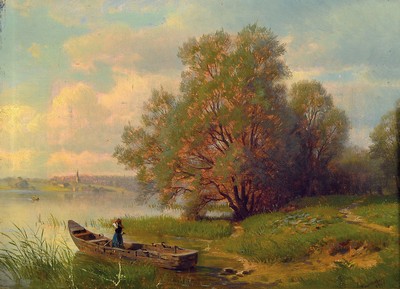 Image Paul Weber, 1823 Darmstadt-1916 München, "Chiemsee" 1869, so verso ...
