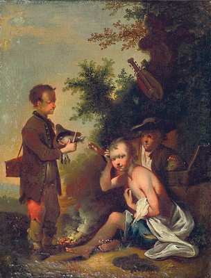 Image Zuschreibung: Johann Conrad Seekatz, 1719 Grünstadt/Pfalz-1768 Darmstadt, Drei ...