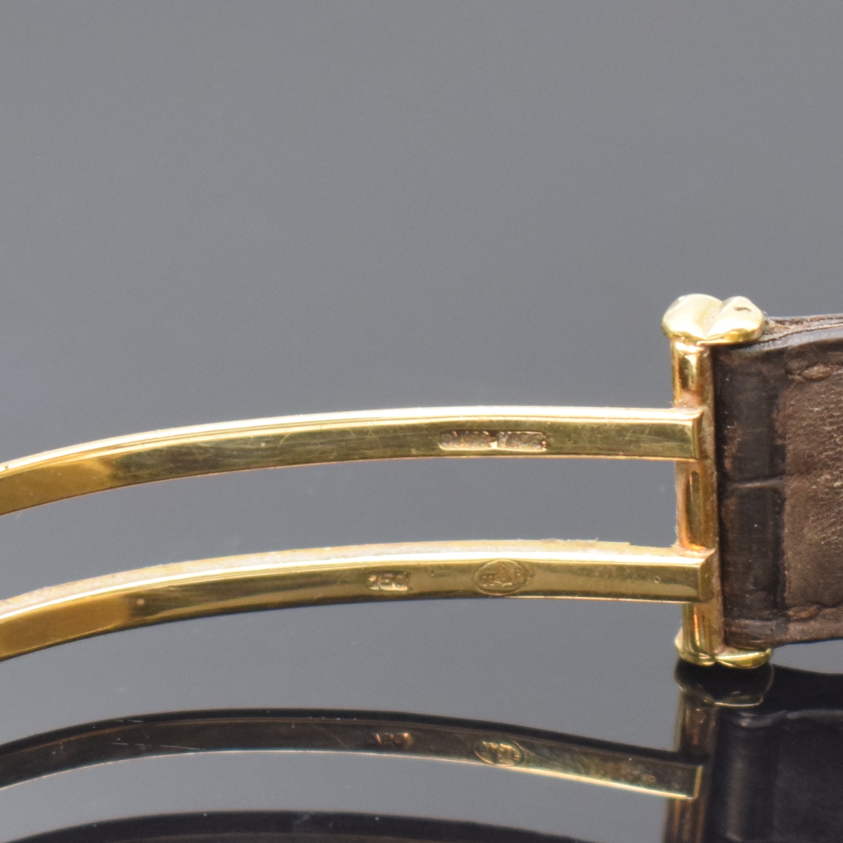 Detail c: BLANCPAIN Schaltradchronograph in GG 750/000 mit Rattrapante Serie Villeret, Schweiz um 1990, Automatik, Lederband m. orig. GG 750/000 Faltschl., ...