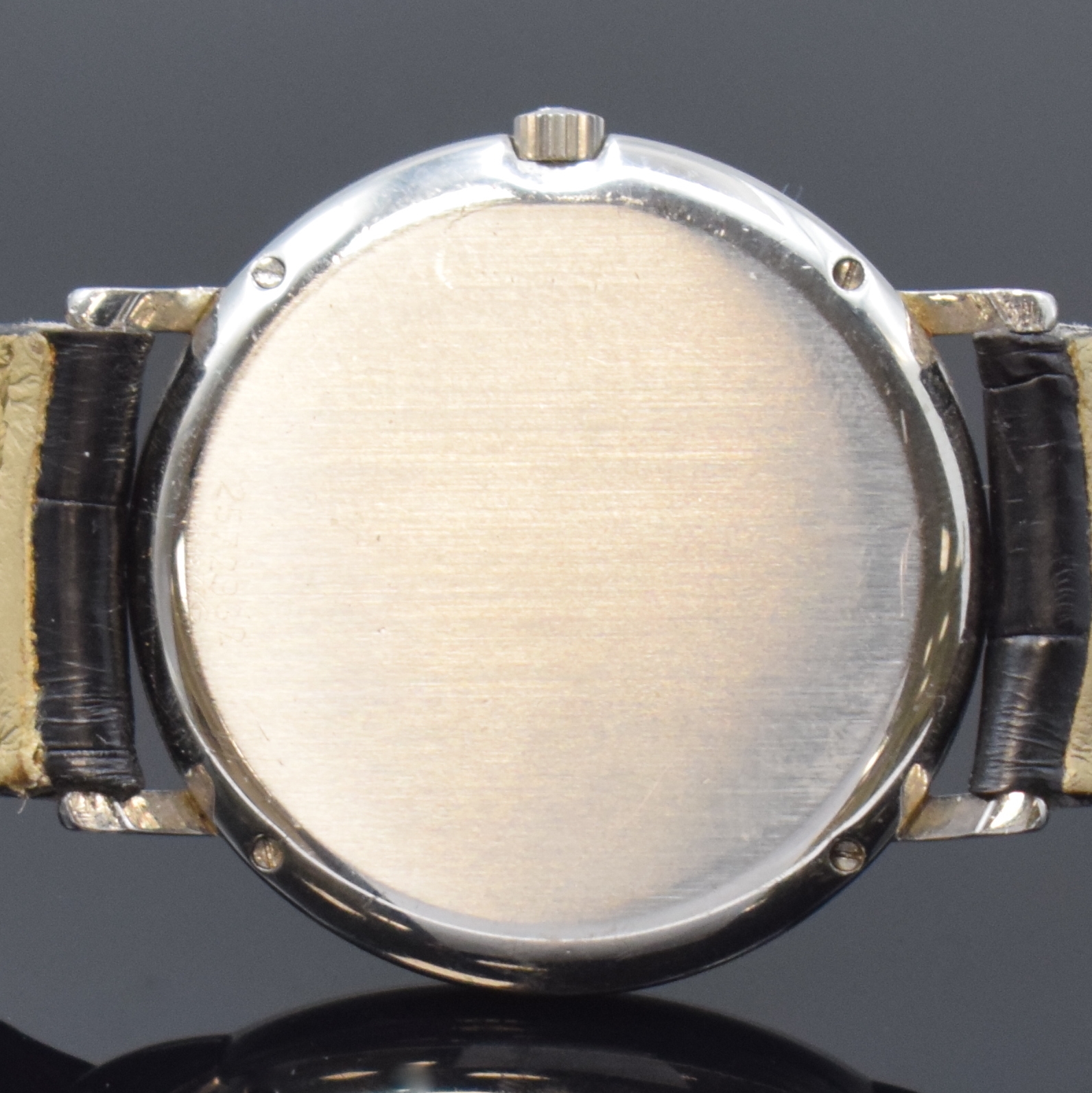 Detail c: IWC Portofino Armbanduhr in Stahl Referenz 3331, Schweiz um 1995, quarz, Boden 4-fach verschr. (1x Schr. def./zu ers.), weißes Zifferbl. m. röm. ...